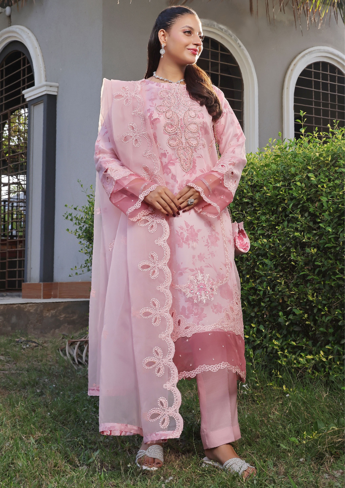 HAYA - Semi Stitched 3 - Piece Organza