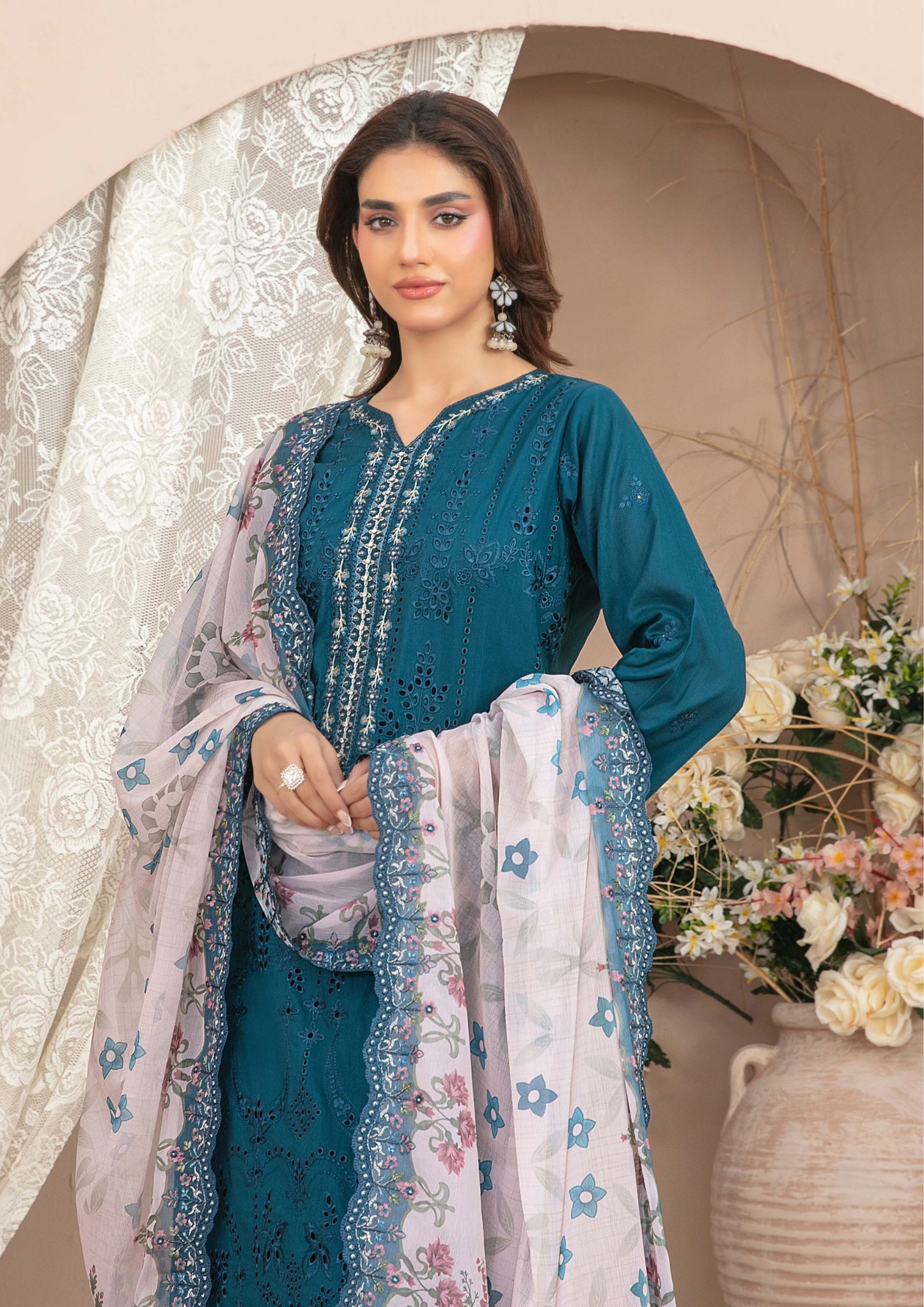 ERSA - Semi Stitched 3-Piece Embroidered Lawn