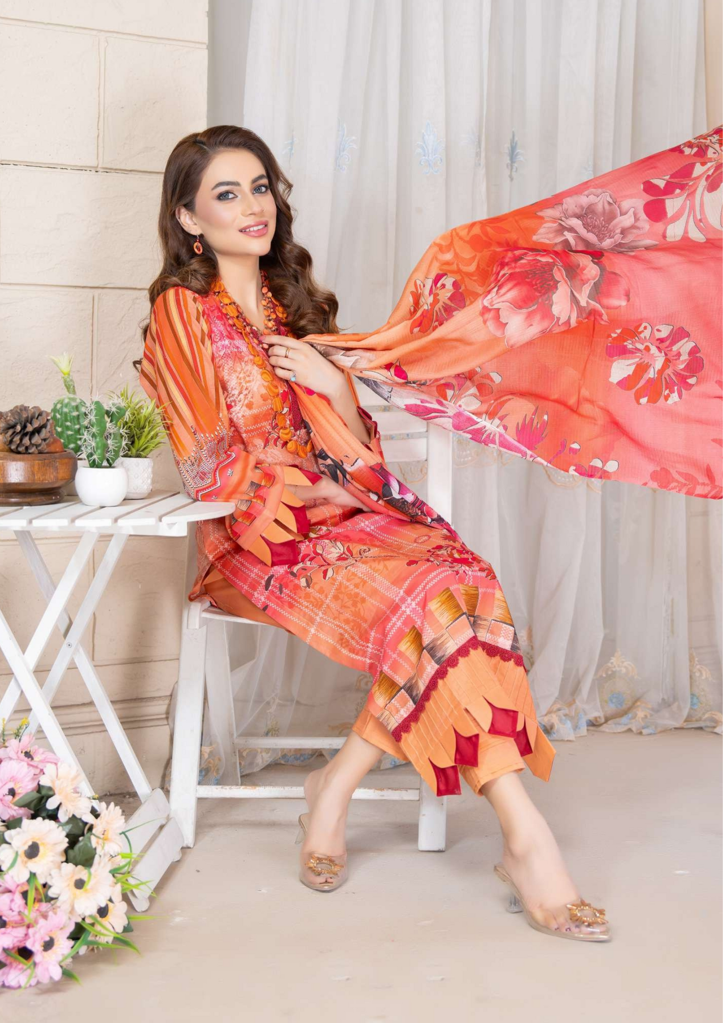 KAJAL - Unstitched 3-Piece Digital Lawn