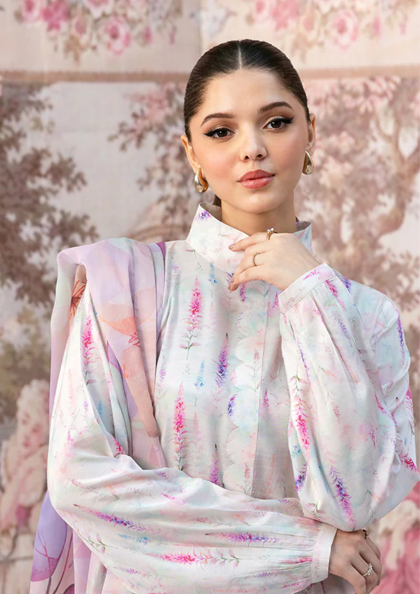 NAQSH-E-NAAZ - Unstitched 3-Piece Digital Bana Dora Lawn