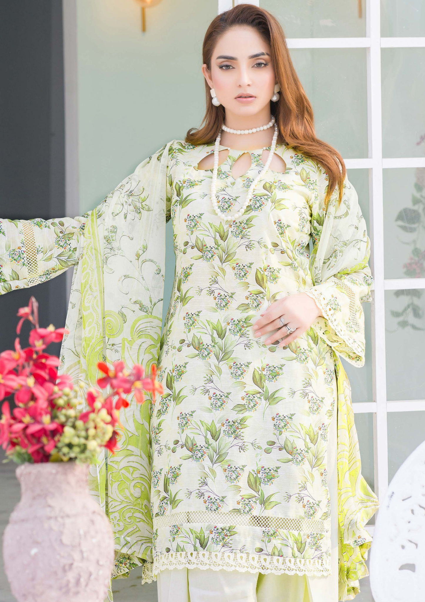 PEHNAWAA - Unstitched 3-Piece Digital Printed Lawn