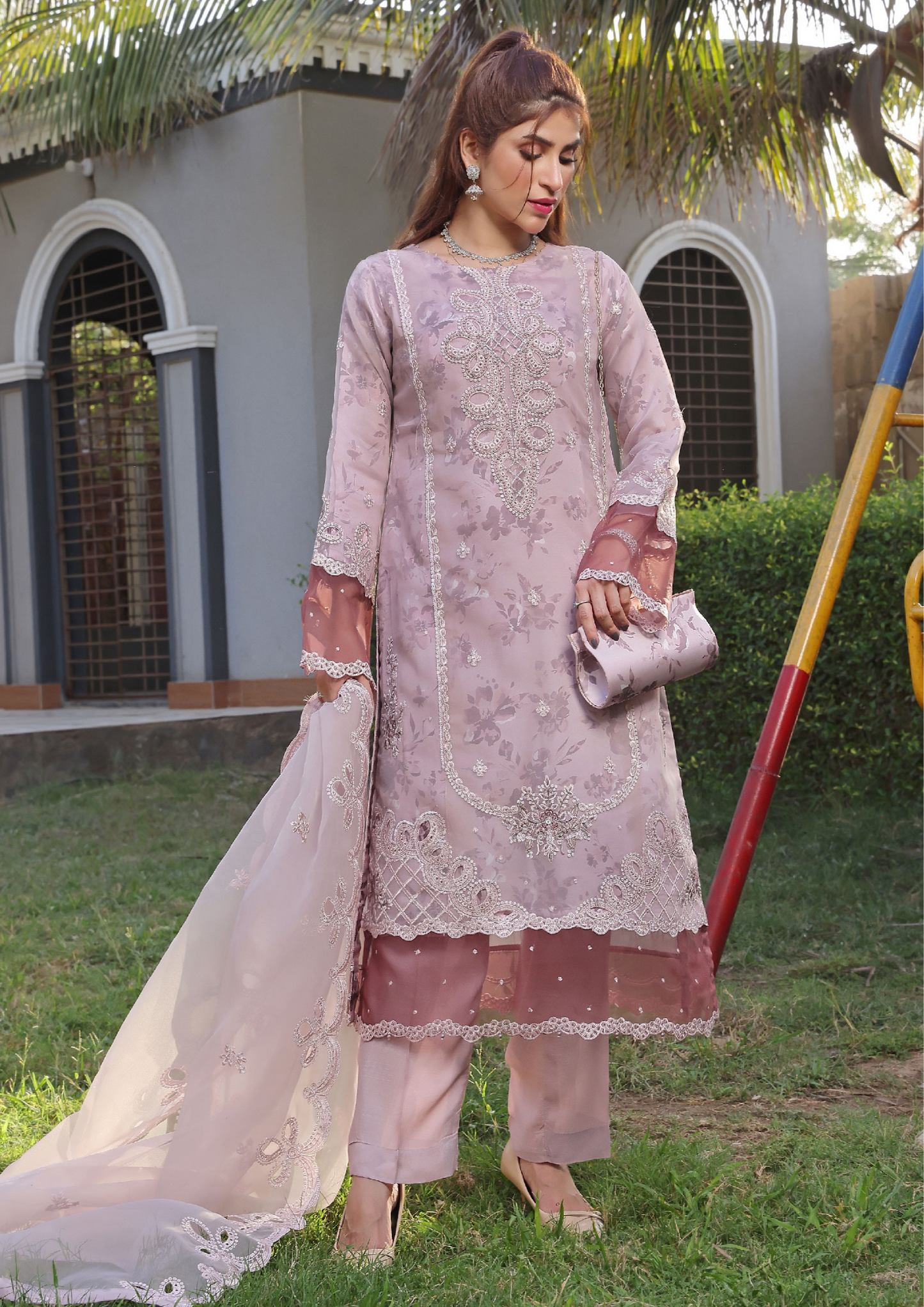 HAYA - Semi Stitched 3 - Piece Organza