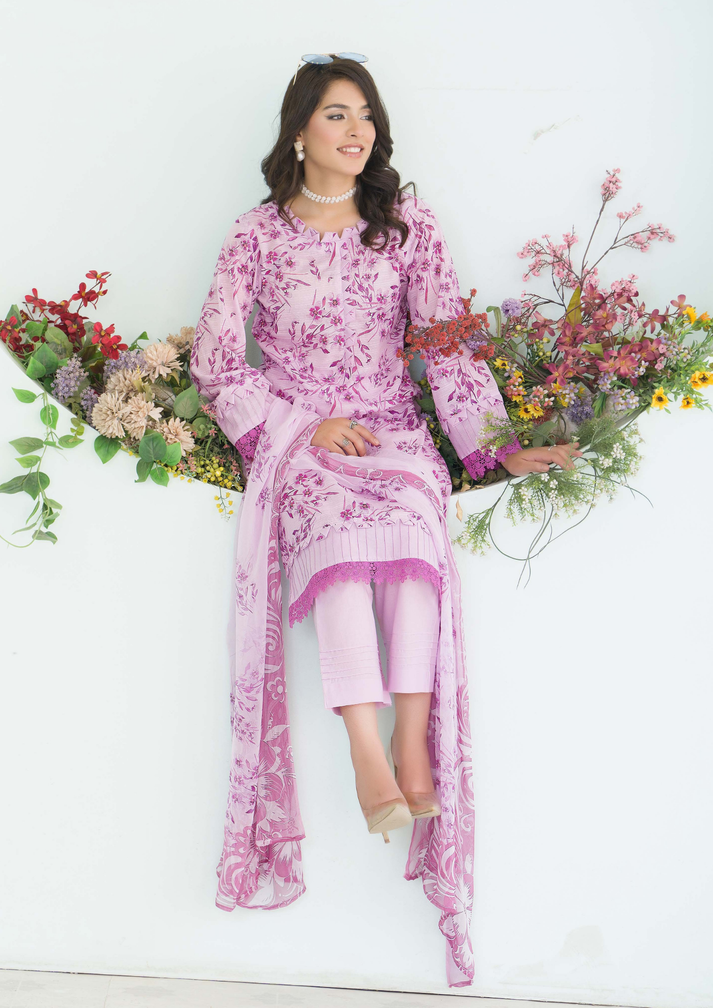 PEHNAWAA - Unstitched 3-Piece Digital Printed Lawn