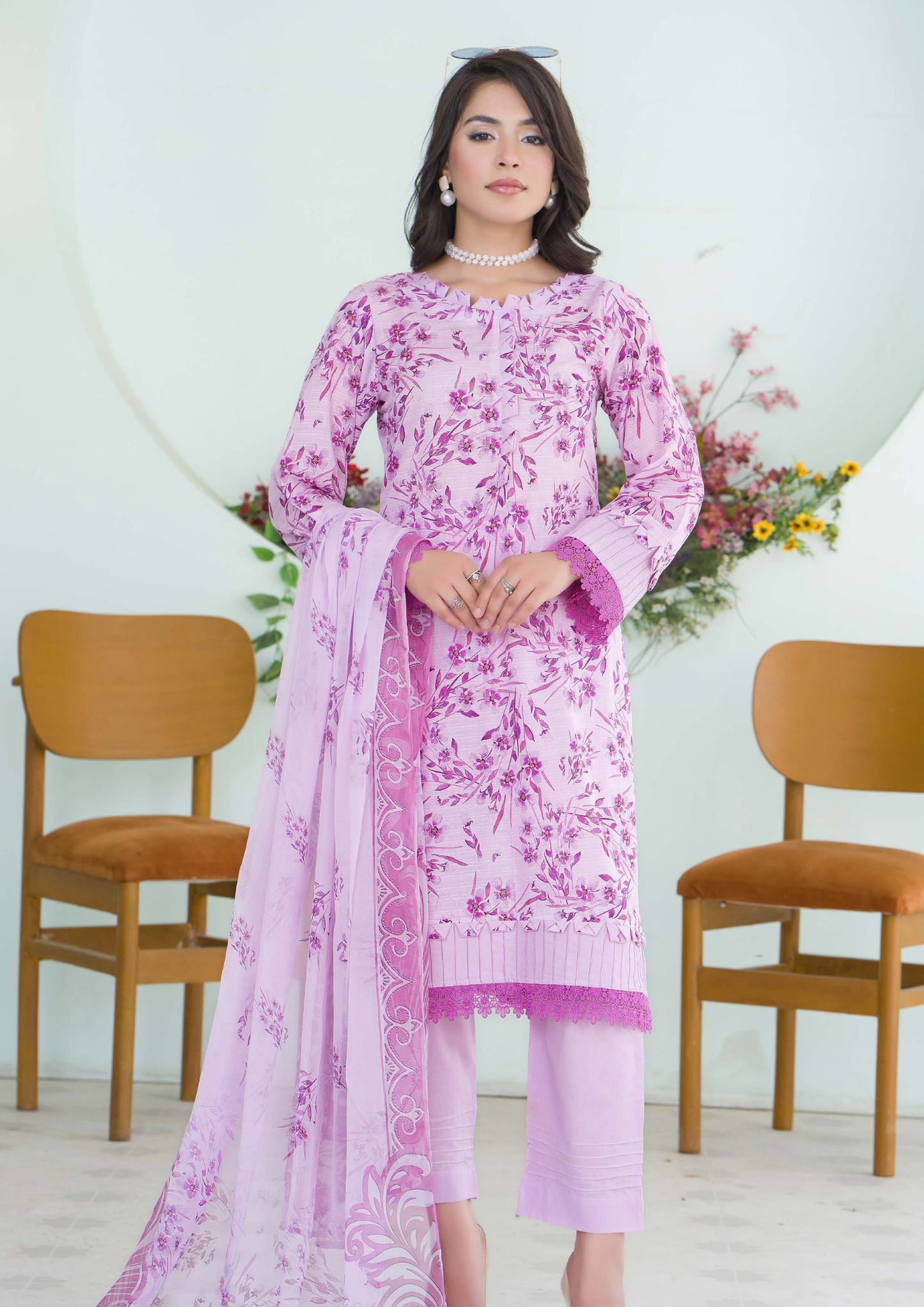 PEHNAWAA - Unstitched 3-Piece Digital Printed Lawn