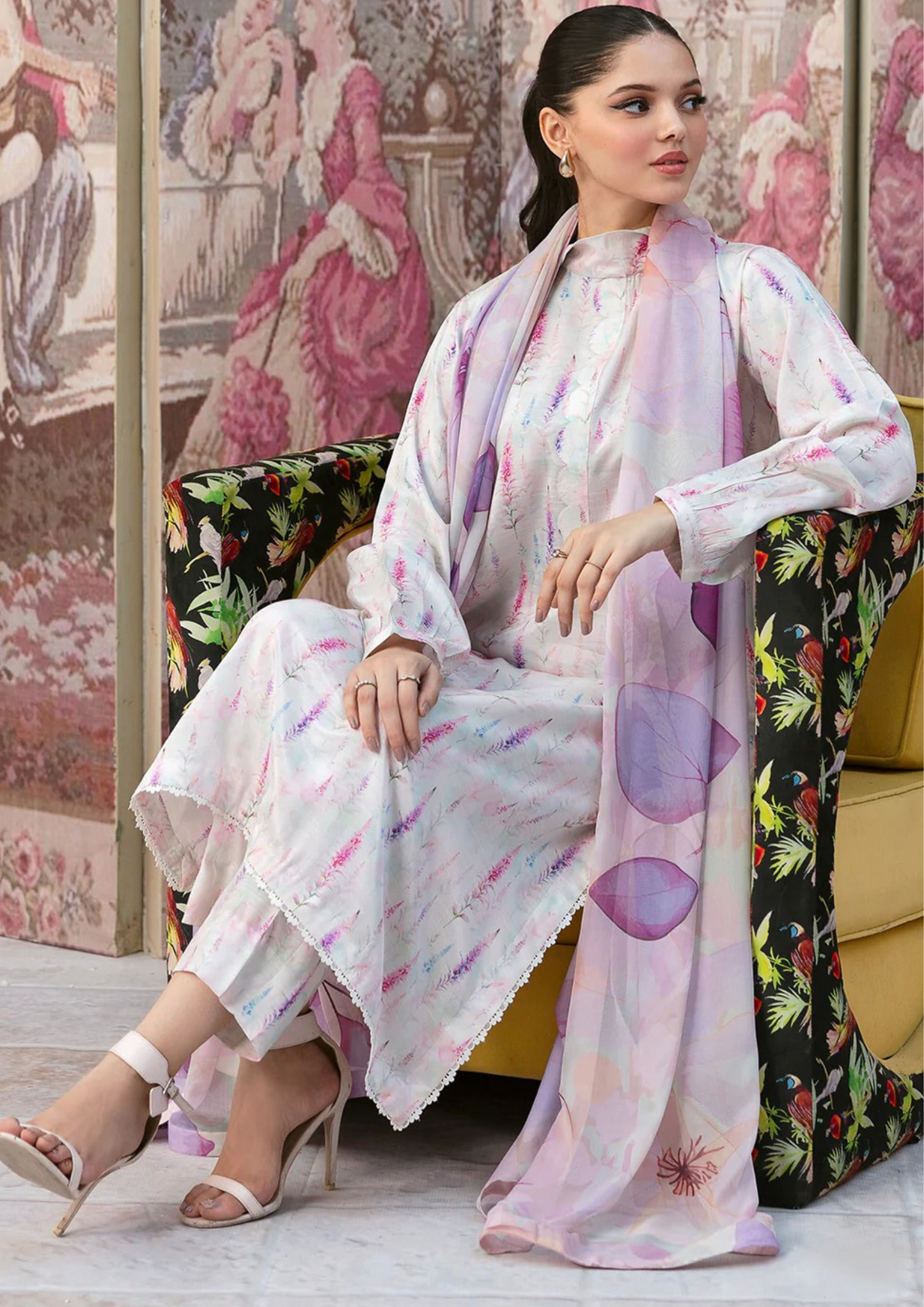 NAQSH-E-NAAZ - Unstitched 3-Piece Digital Bana Dora Lawn