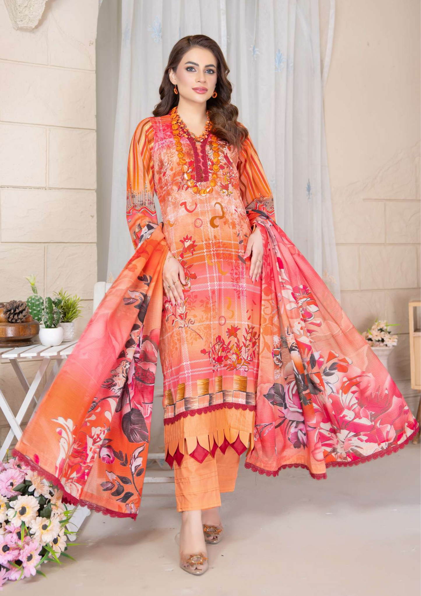 KAJAL - Unstitched 3-Piece Digital Lawn