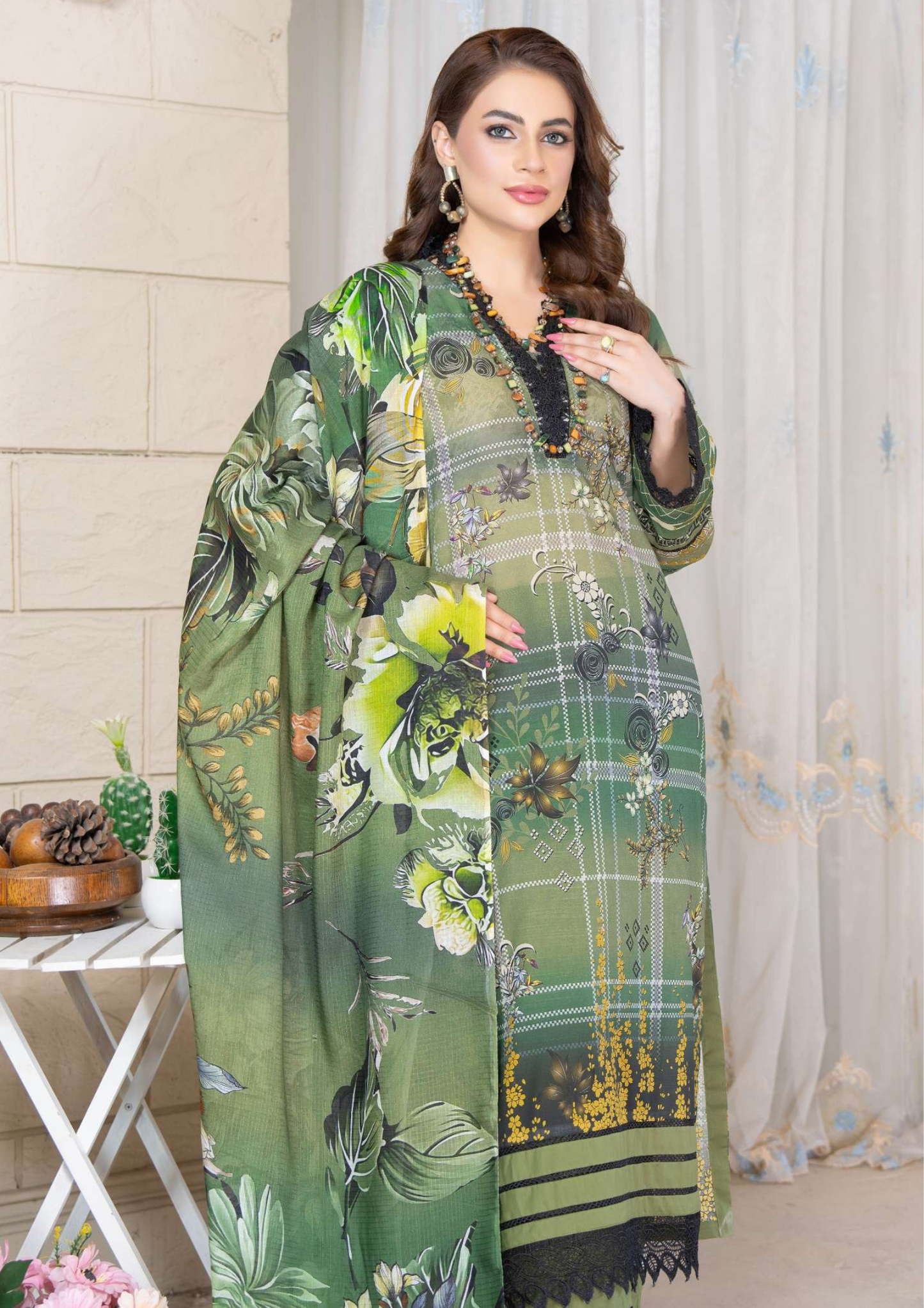 KAJAL - Unstitched 3-Piece Digital Lawn