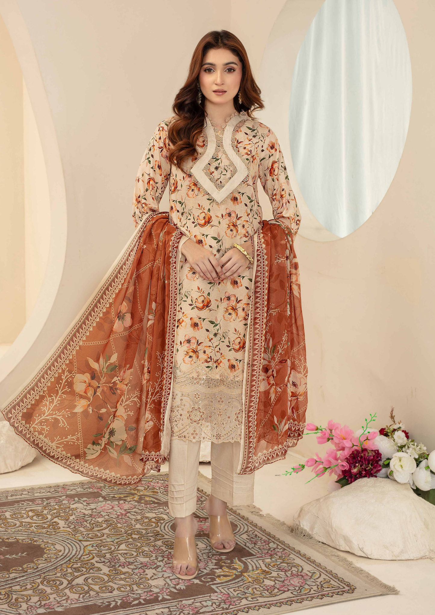 AQAS - Unstitched 3-Piece Digital Printed