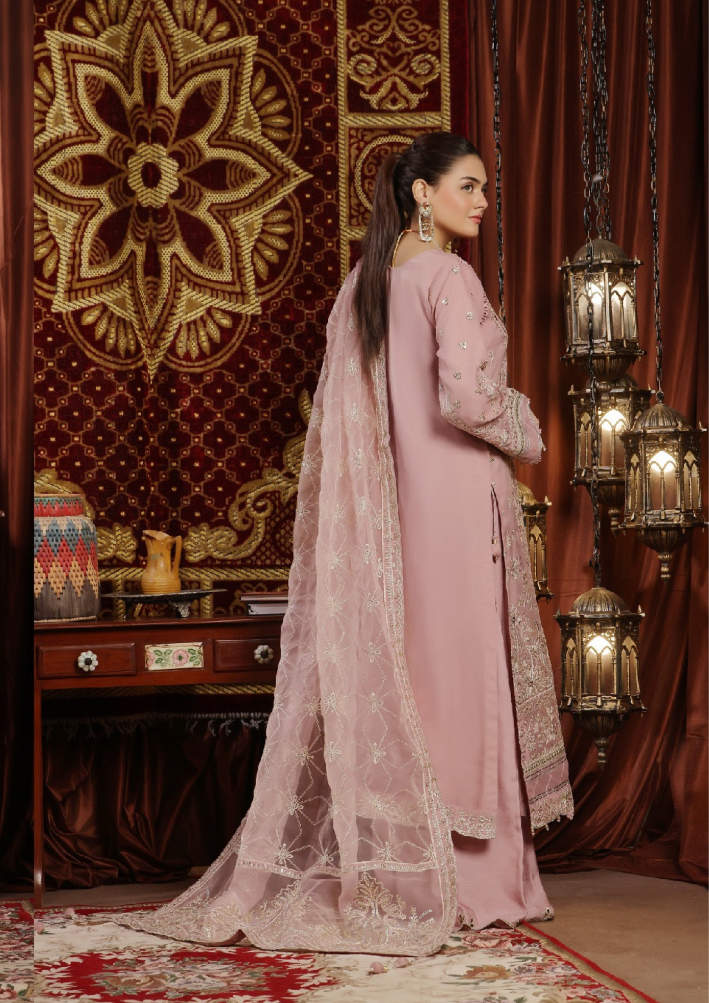 MEHRUNISSA - Unstitched 3-Piece Embroidered Organza