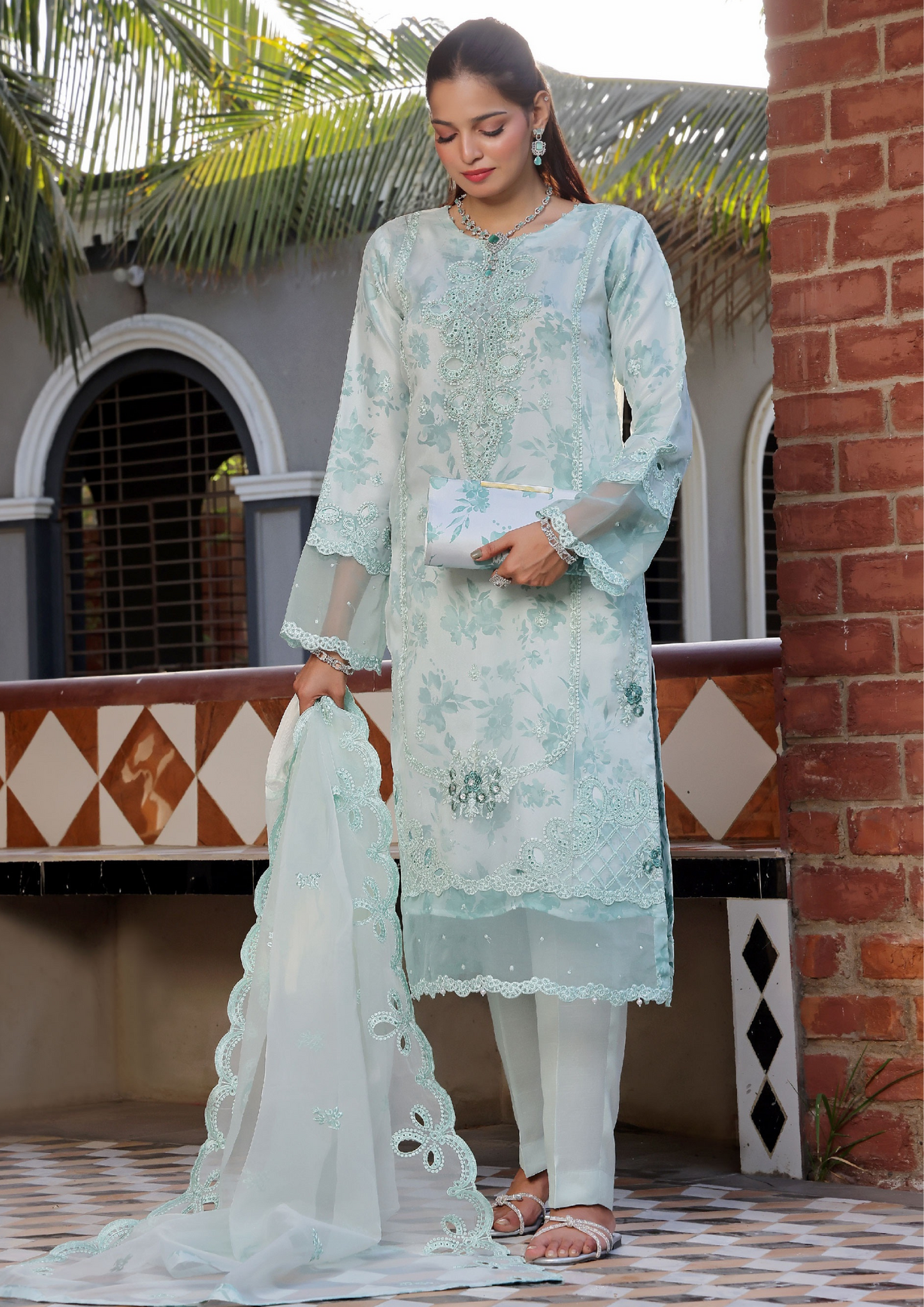 HAYA - Semi Stitched 3 - Piece Organza
