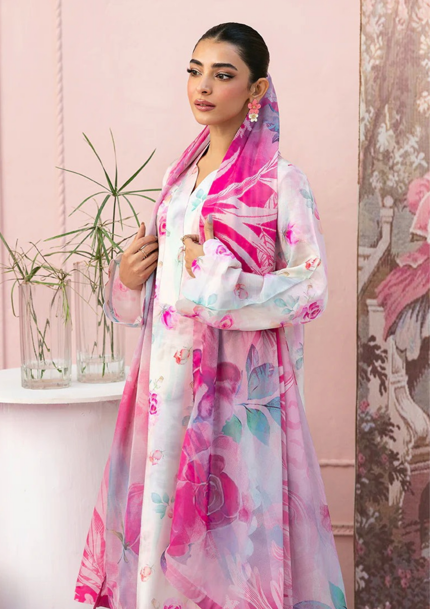 NAQSH-E-NAAZ - Unstitched 3-Piece Digital Bana Dora Lawn