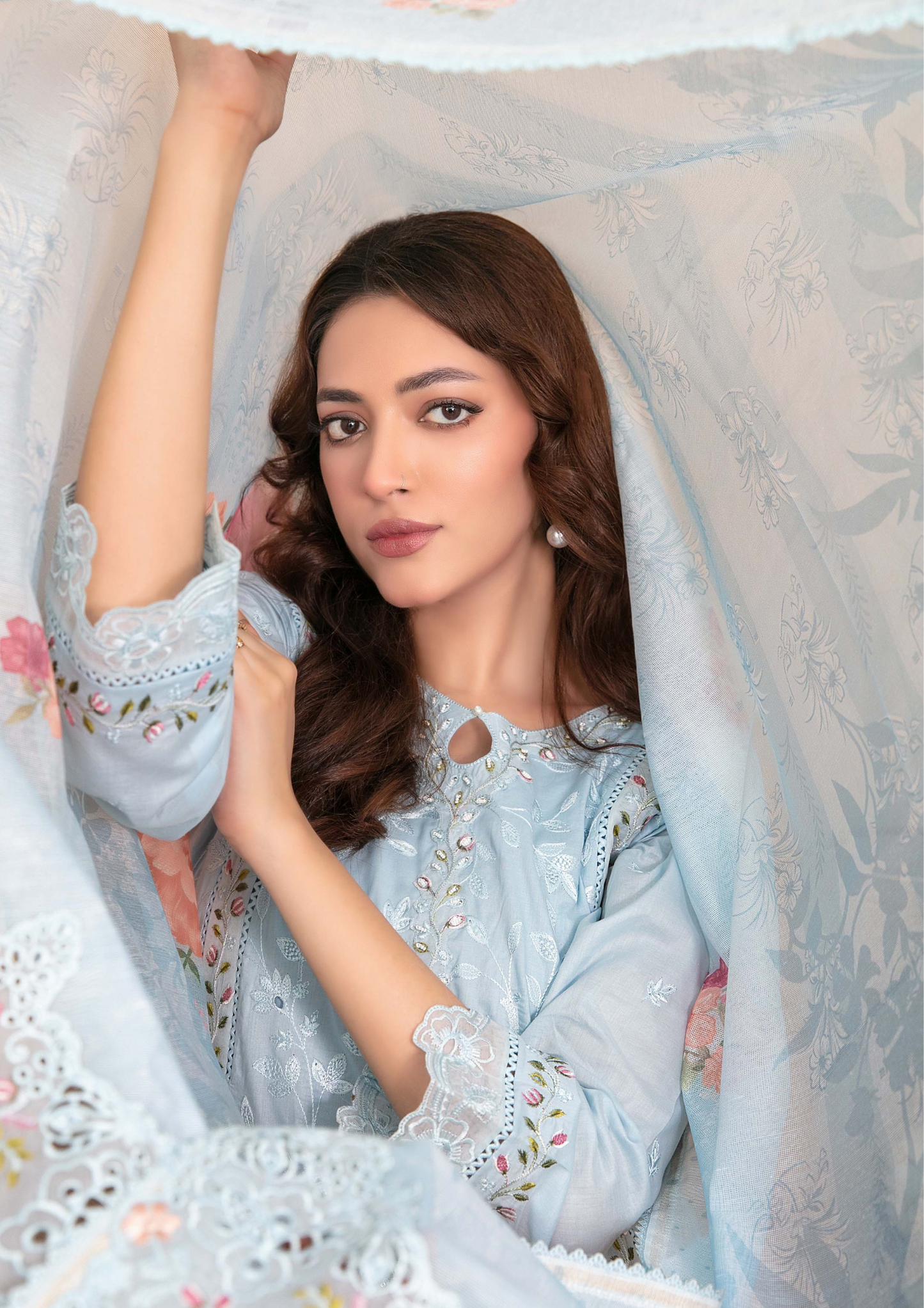 ERSA - Semi Stitched 3-Piece Embroidered Lawn