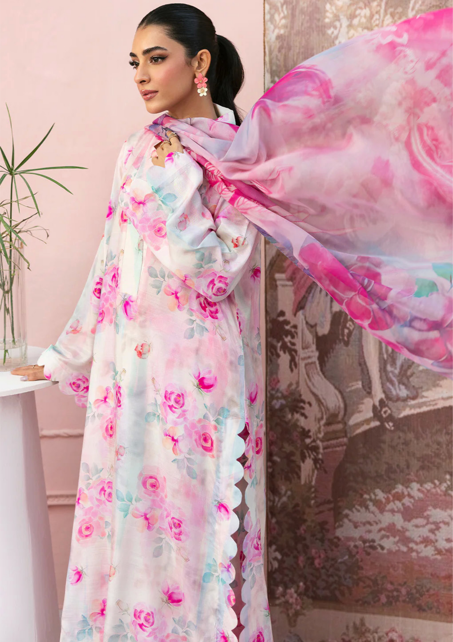 NAQSH-E-NAAZ - Unstitched 3-Piece Digital Bana Dora Lawn