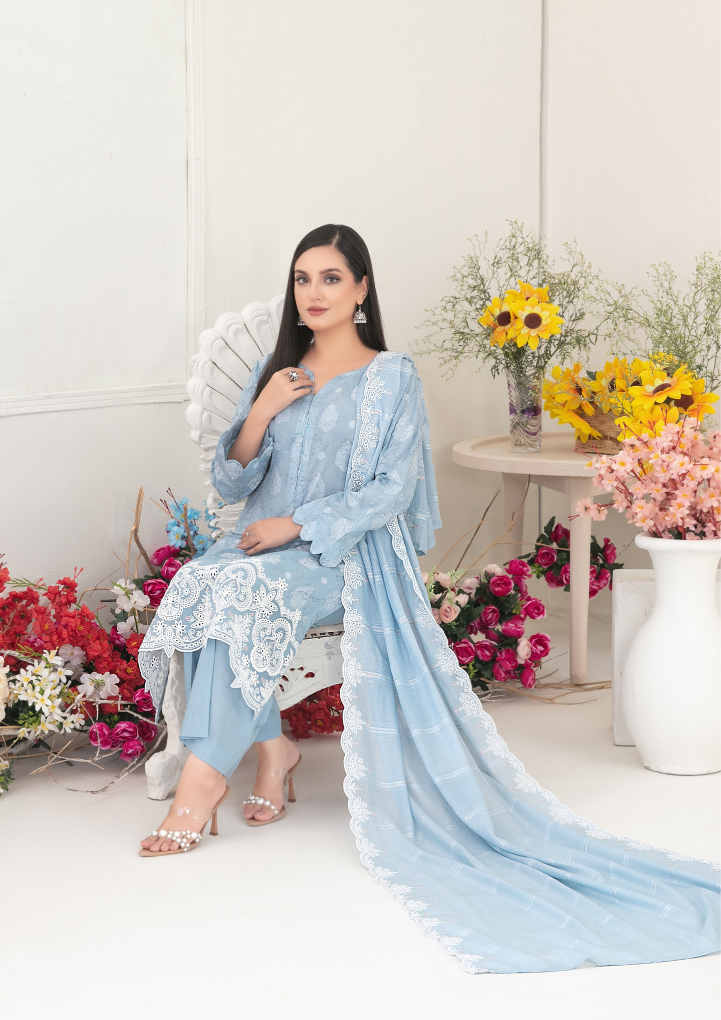 SOGHAT - Unstitched 3-Piece Embroidered Lawn