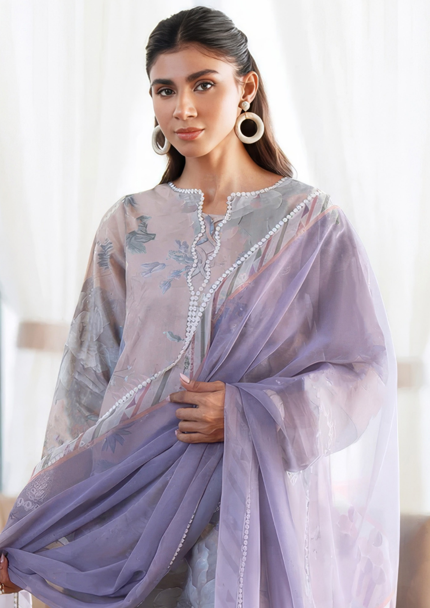 PARIZAAD - Unstitched 3-Piece Digital Print Lawn