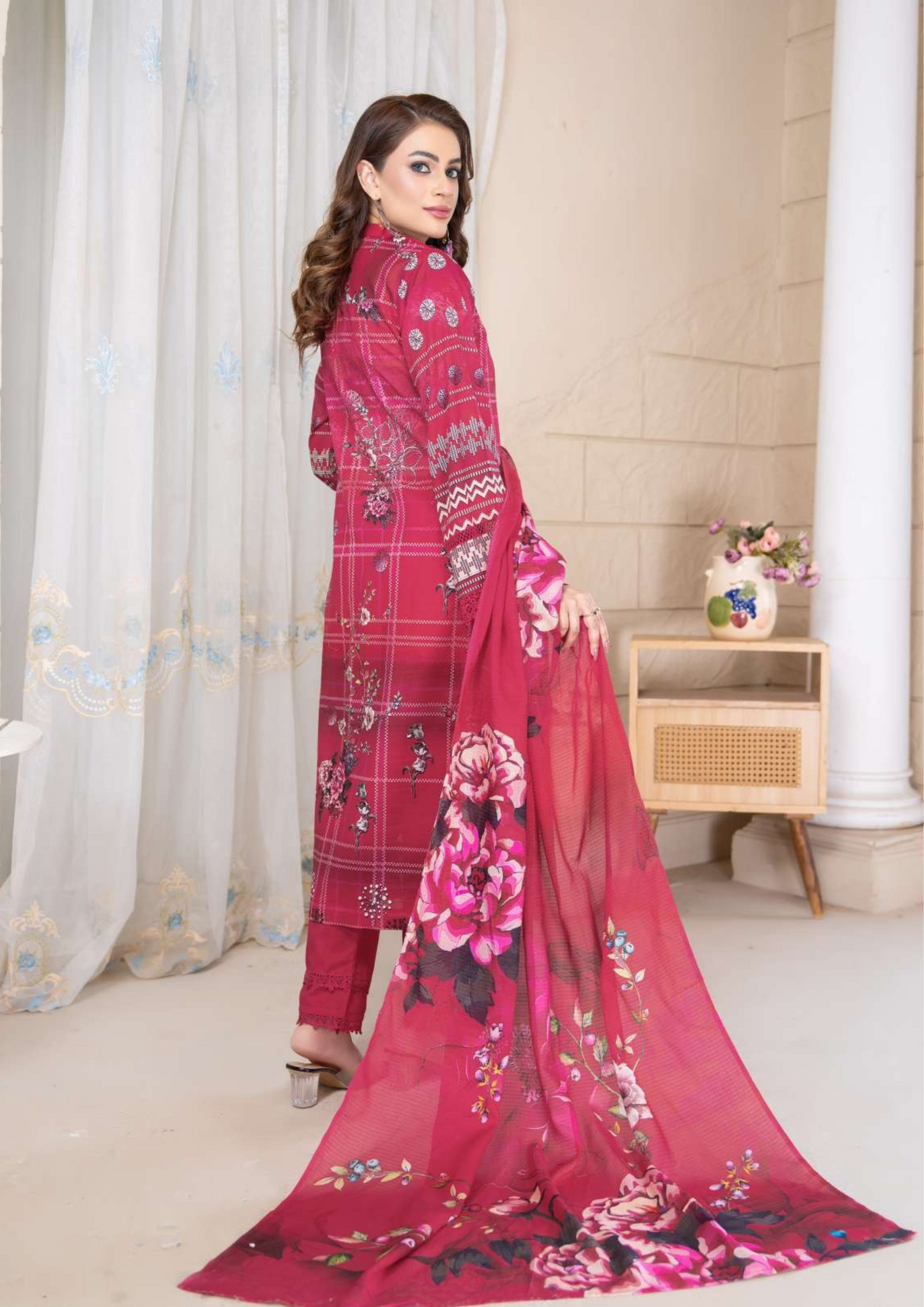 KAJAL - Unstitched 3-Piece Digital Lawn