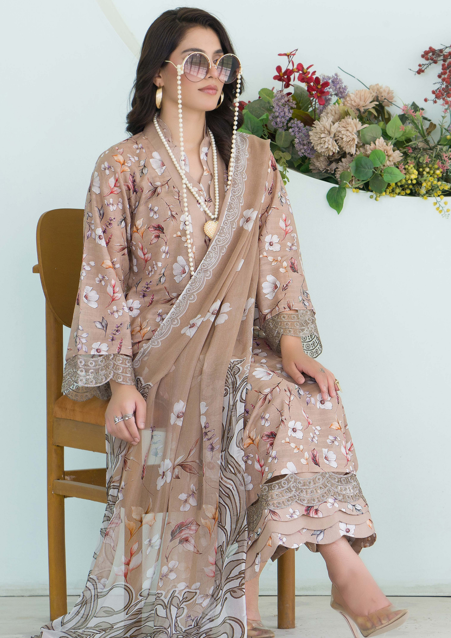 PEHNAWAA - Unstitched 3-Piece Digital Printed Lawn