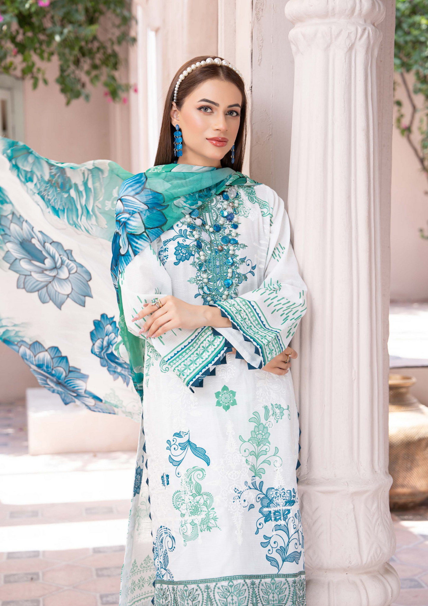 DHAGAY - Unstitched 3-Piece Embroidered Lawn