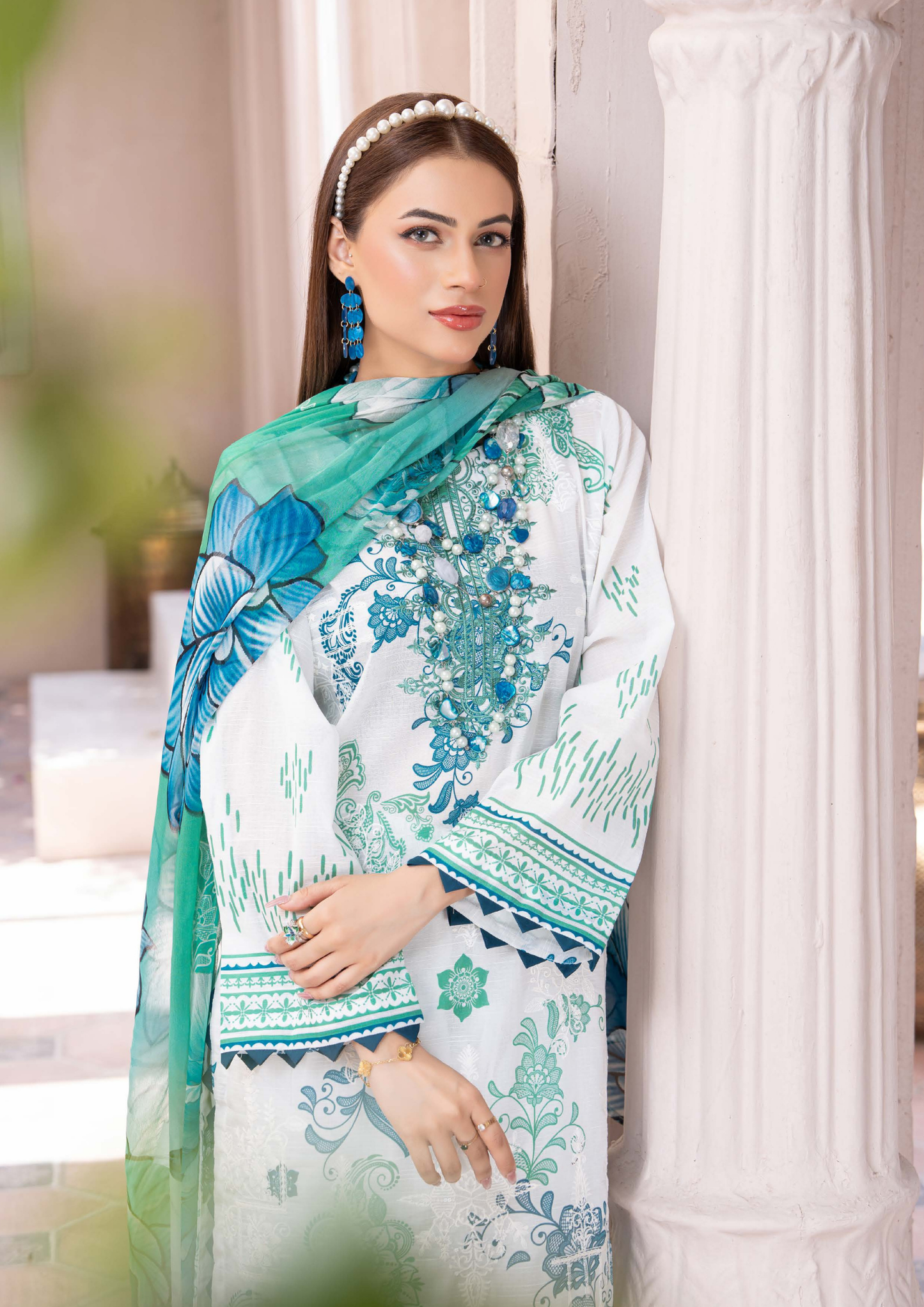 DHAGAY - Unstitched 3-Piece Embroidered Lawn