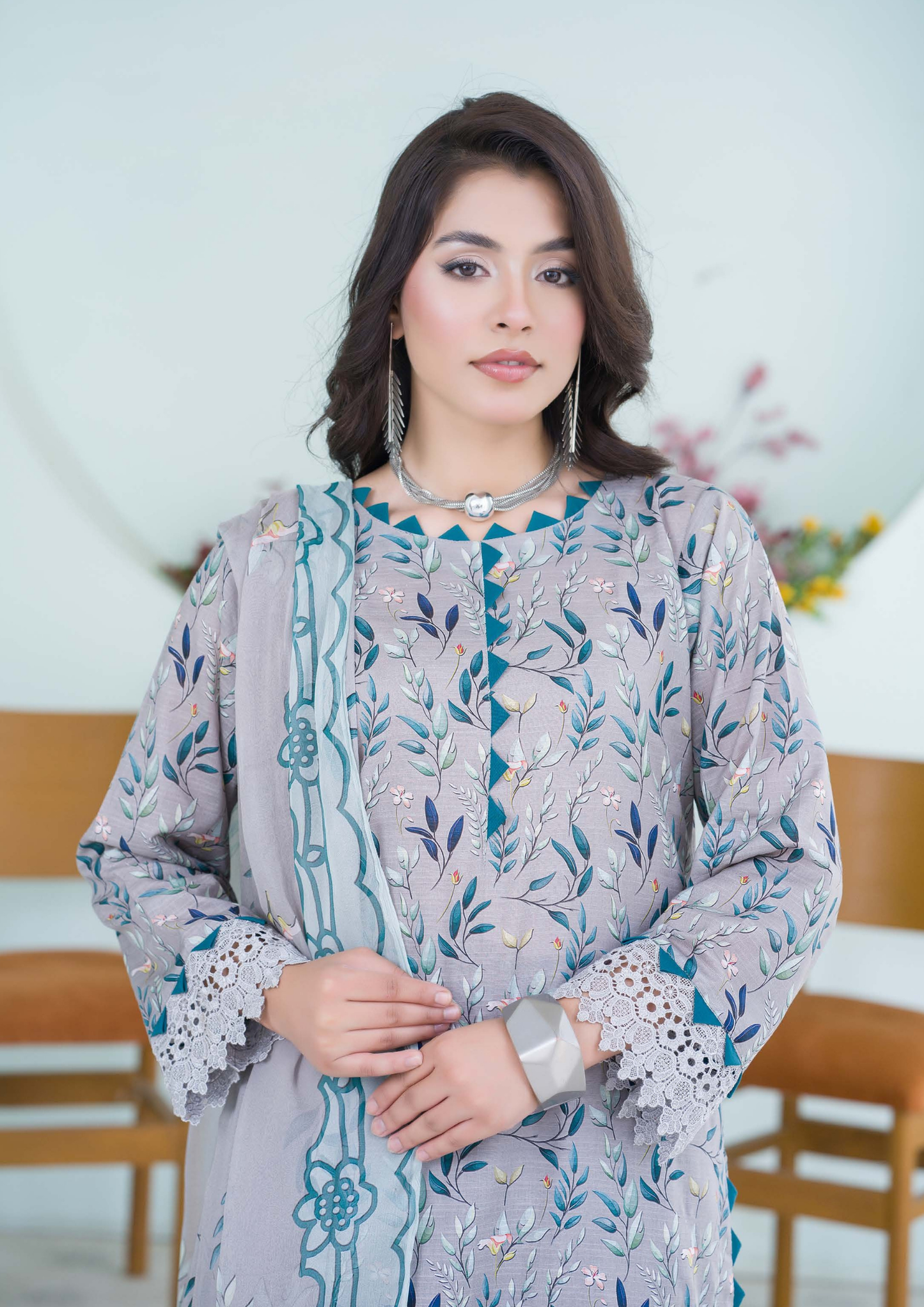 PEHNAWAA - Unstitched 3-Piece Digital Printed Lawn