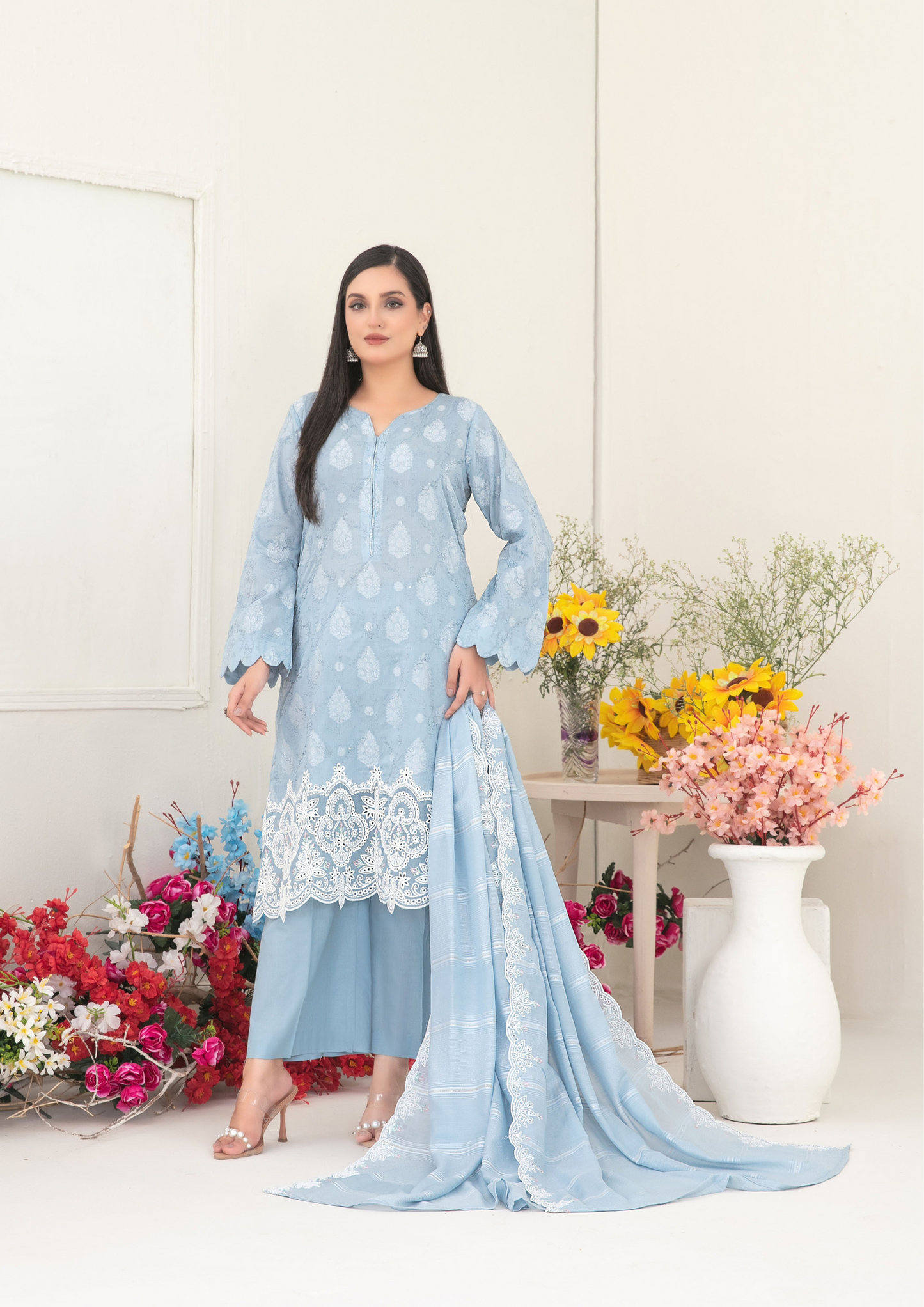 SOGHAT - Unstitched 3-Piece Embroidered Lawn