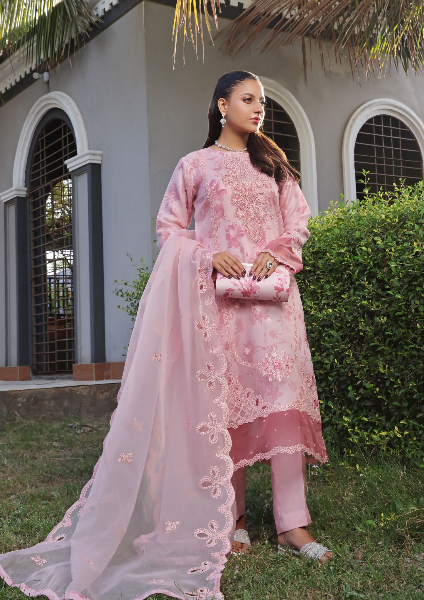 HAYA - Semi Stitched 3 - Piece Organza