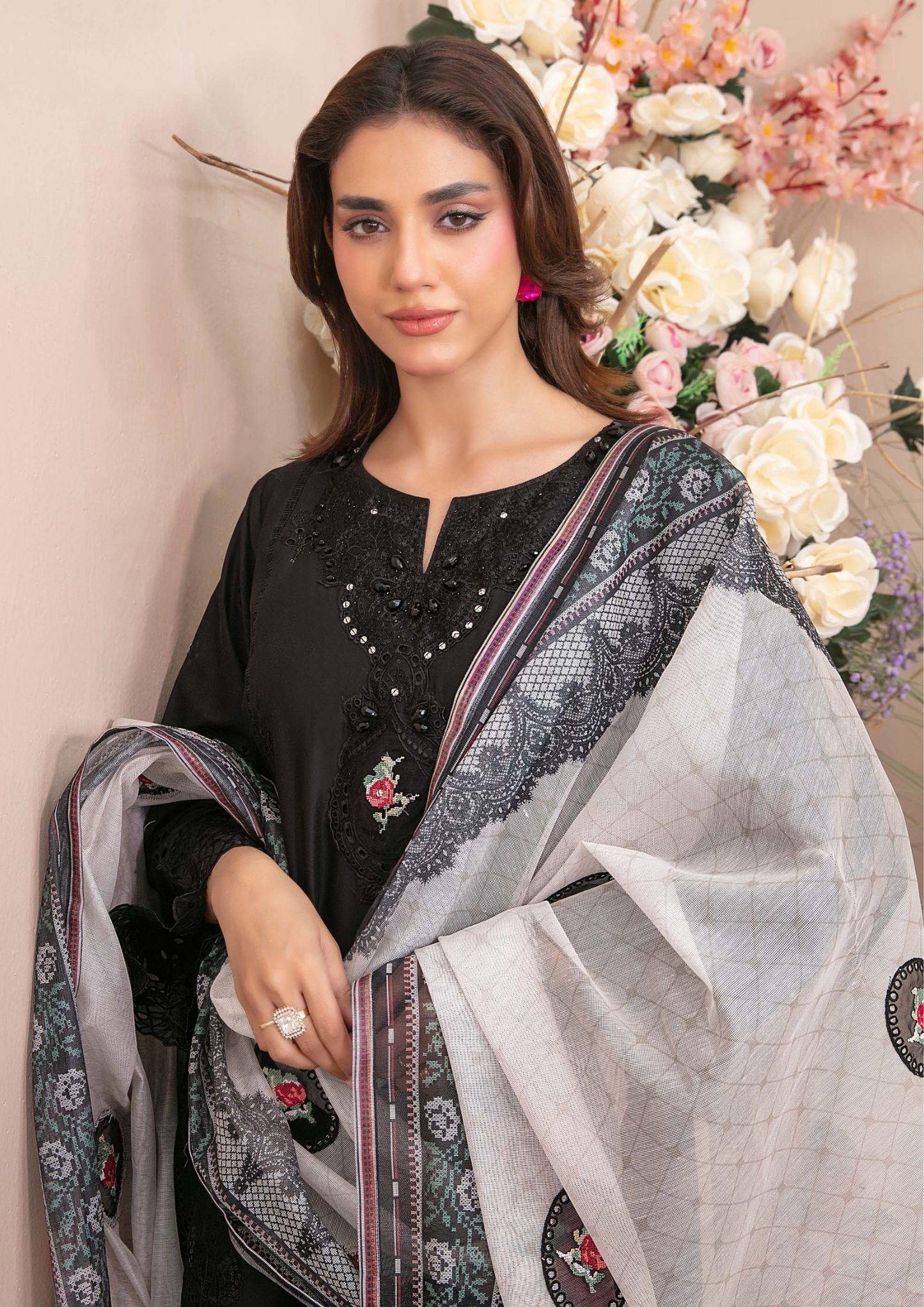 ERSA - Semi Stitched 3-Piece Embroidered Lawn