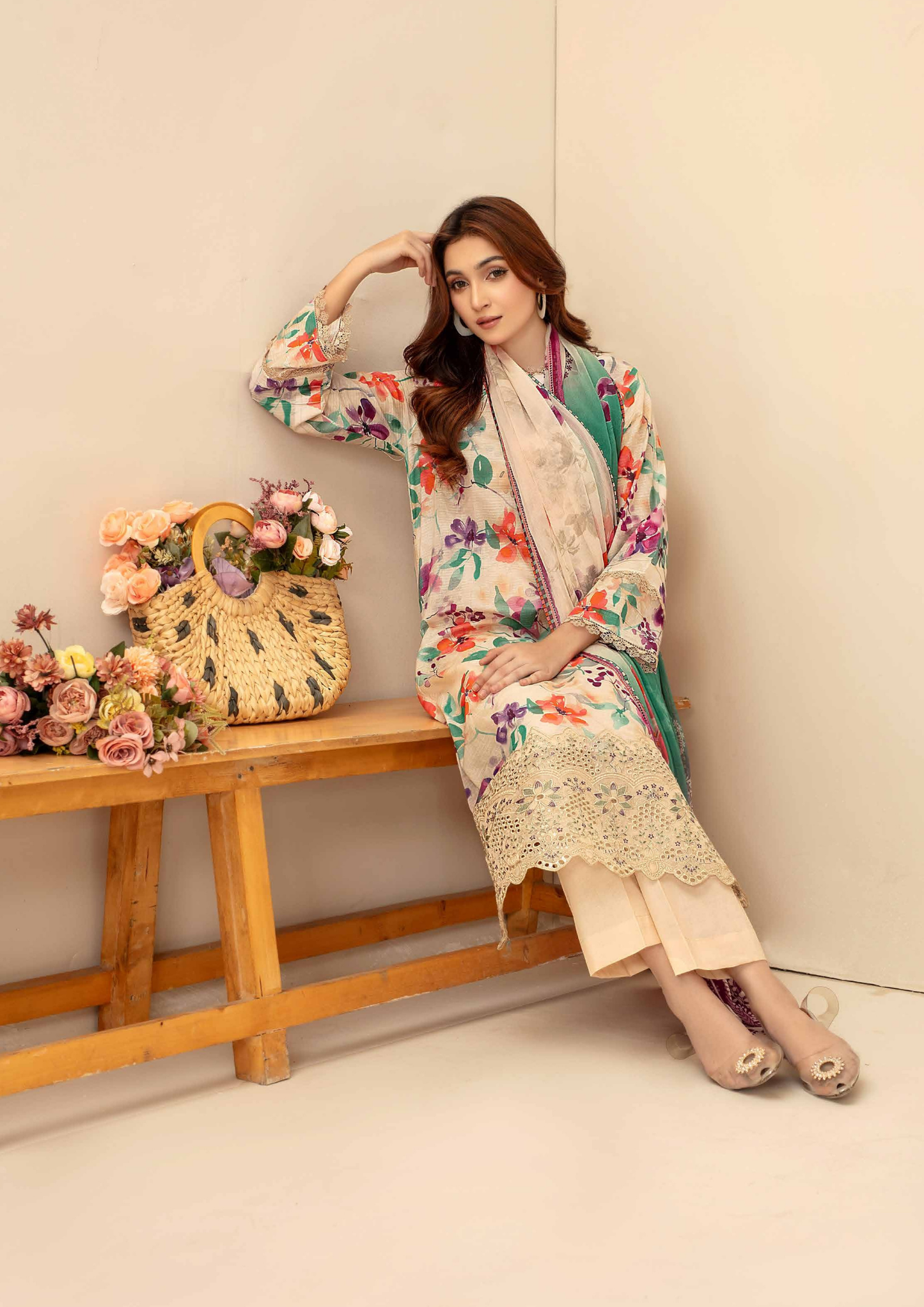 AQAS - Unstitched 3-Piece Digital Printed