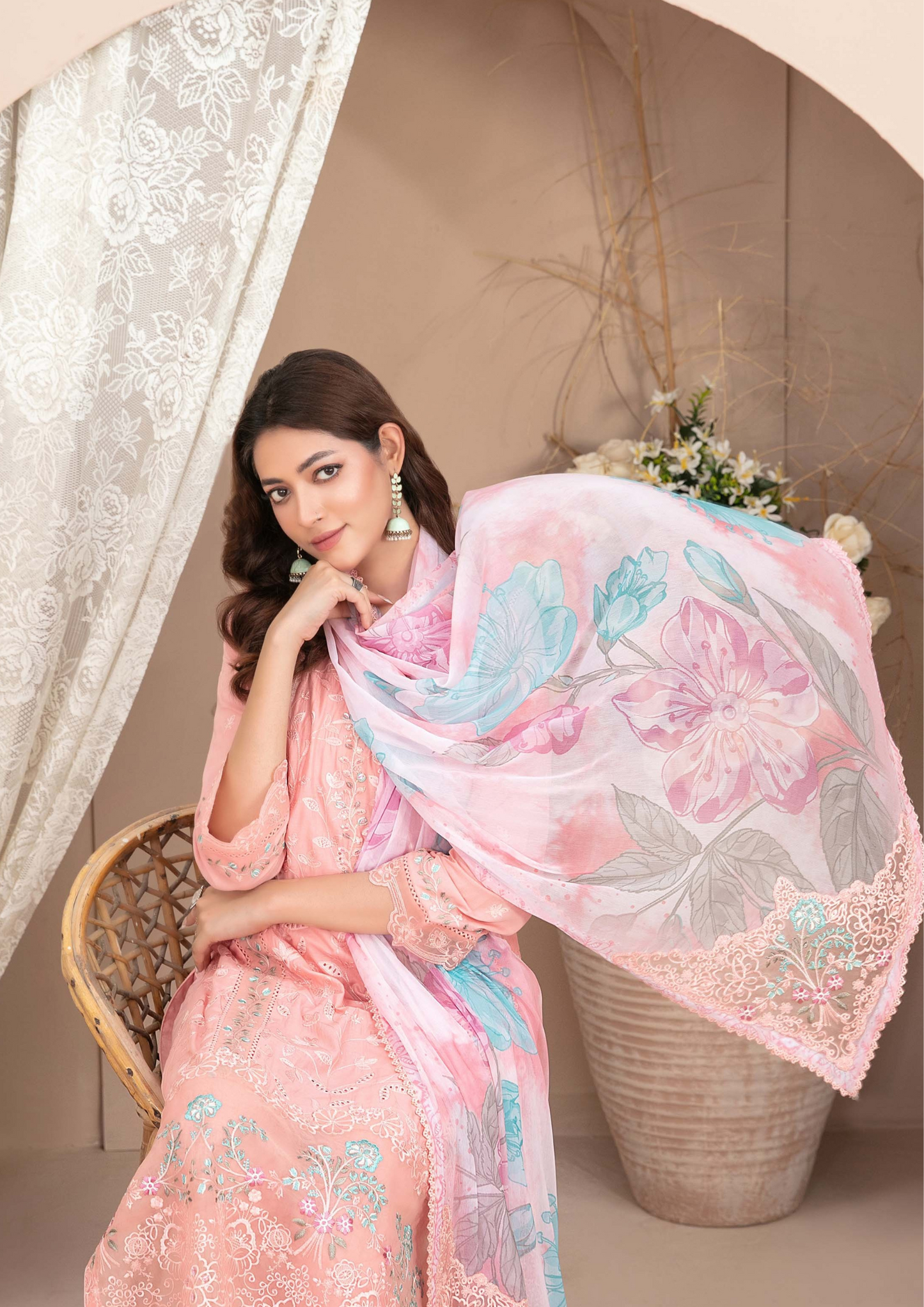 ERSA - Semi Stitched 3-Piece Embroidered Lawn