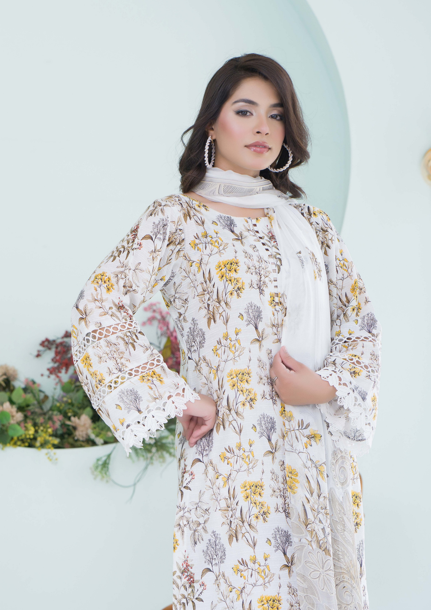 PEHNAWAA - Unstitched 3-Piece Digital Printed Lawn