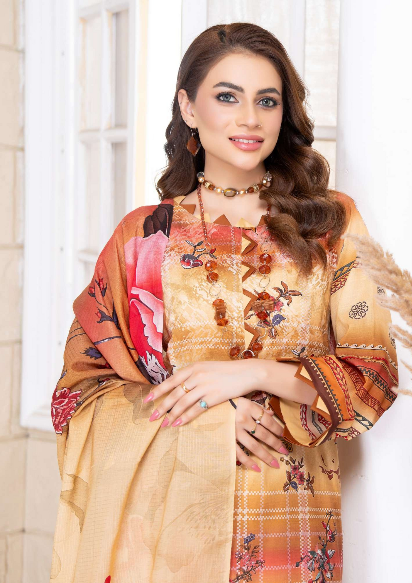 KAJAL - Unstitched 3-Piece Digital Lawn