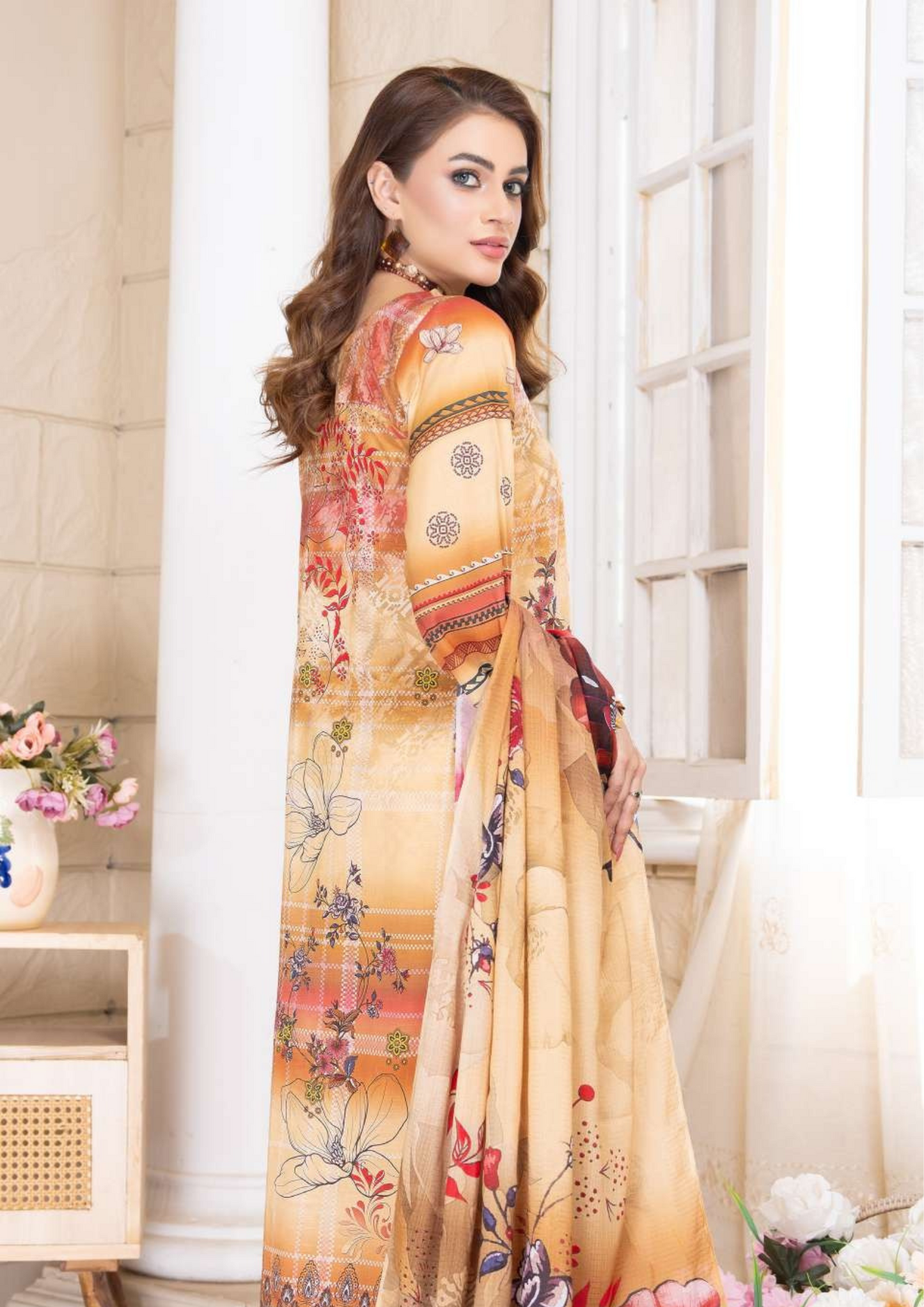 KAJAL - Unstitched 3-Piece Digital Lawn