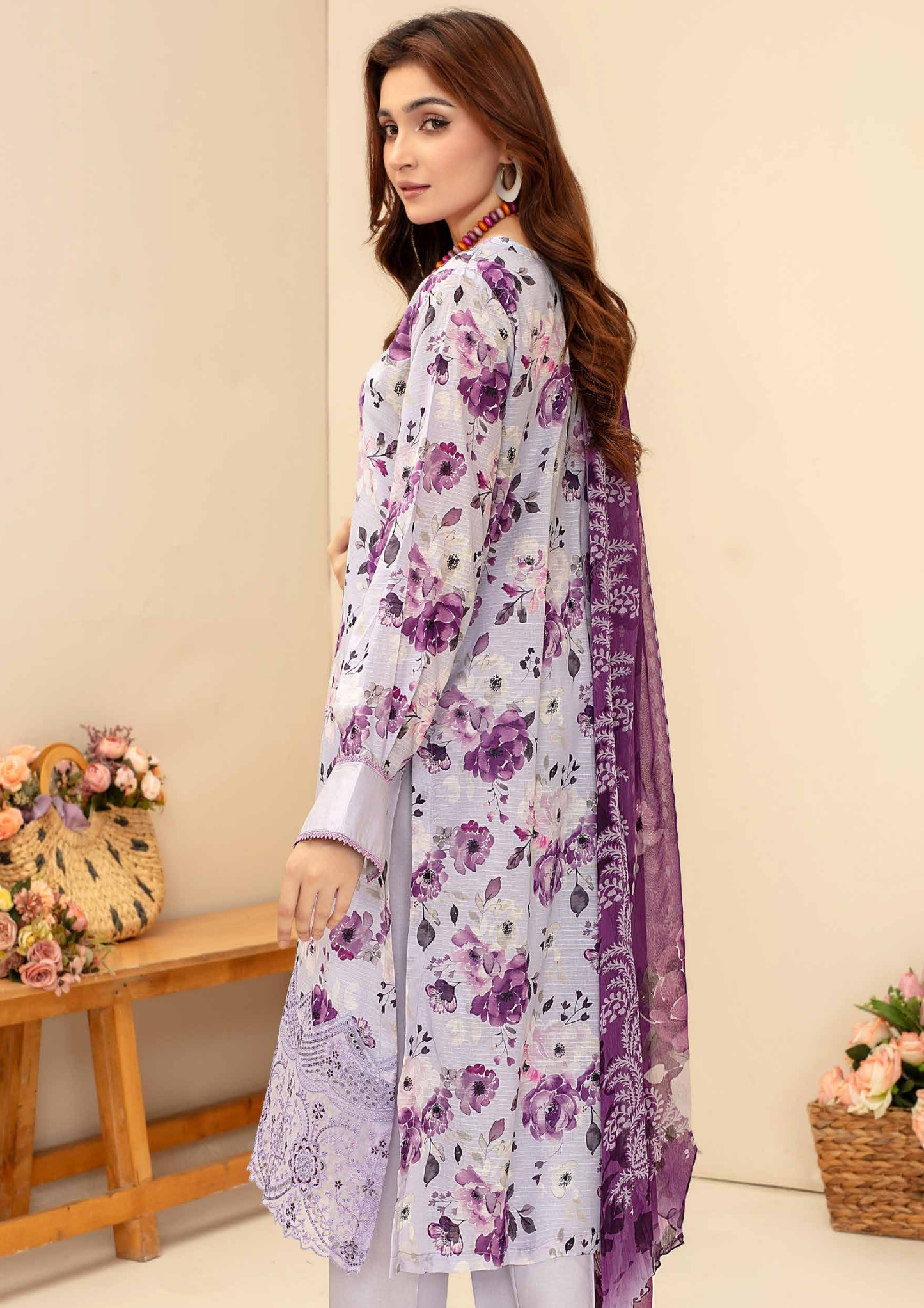 AQAS - Unstitched 3-Piece Digital Printed