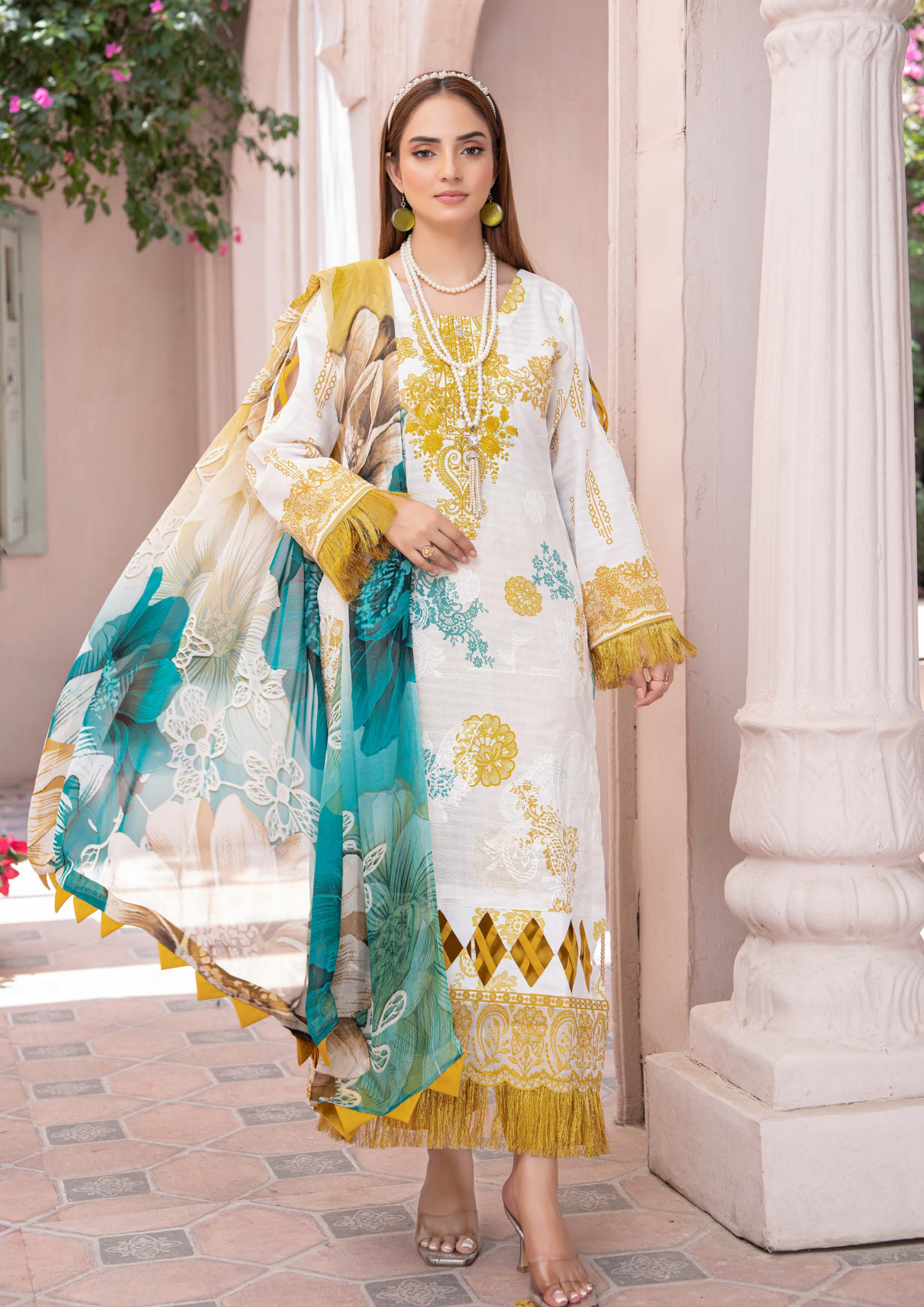 DHAGAY - Unstitched 3-Piece Embroidered Lawn