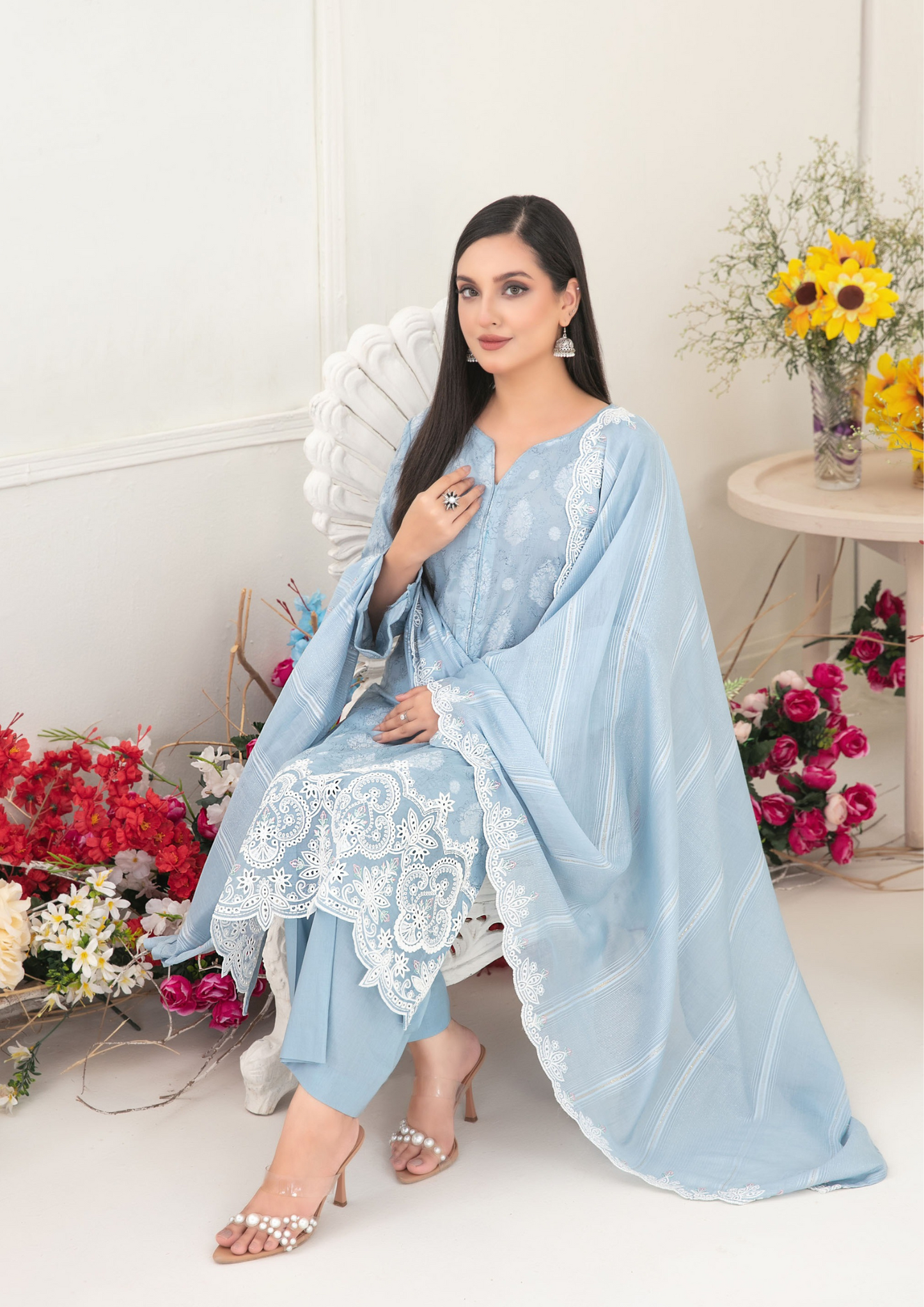SOGHAT - Unstitched 3-Piece Embroidered Lawn