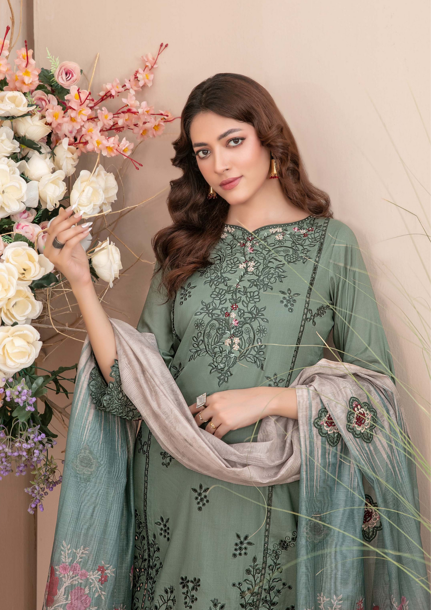 ERSA - Semi Stitched 3-Piece Embroidered Lawn