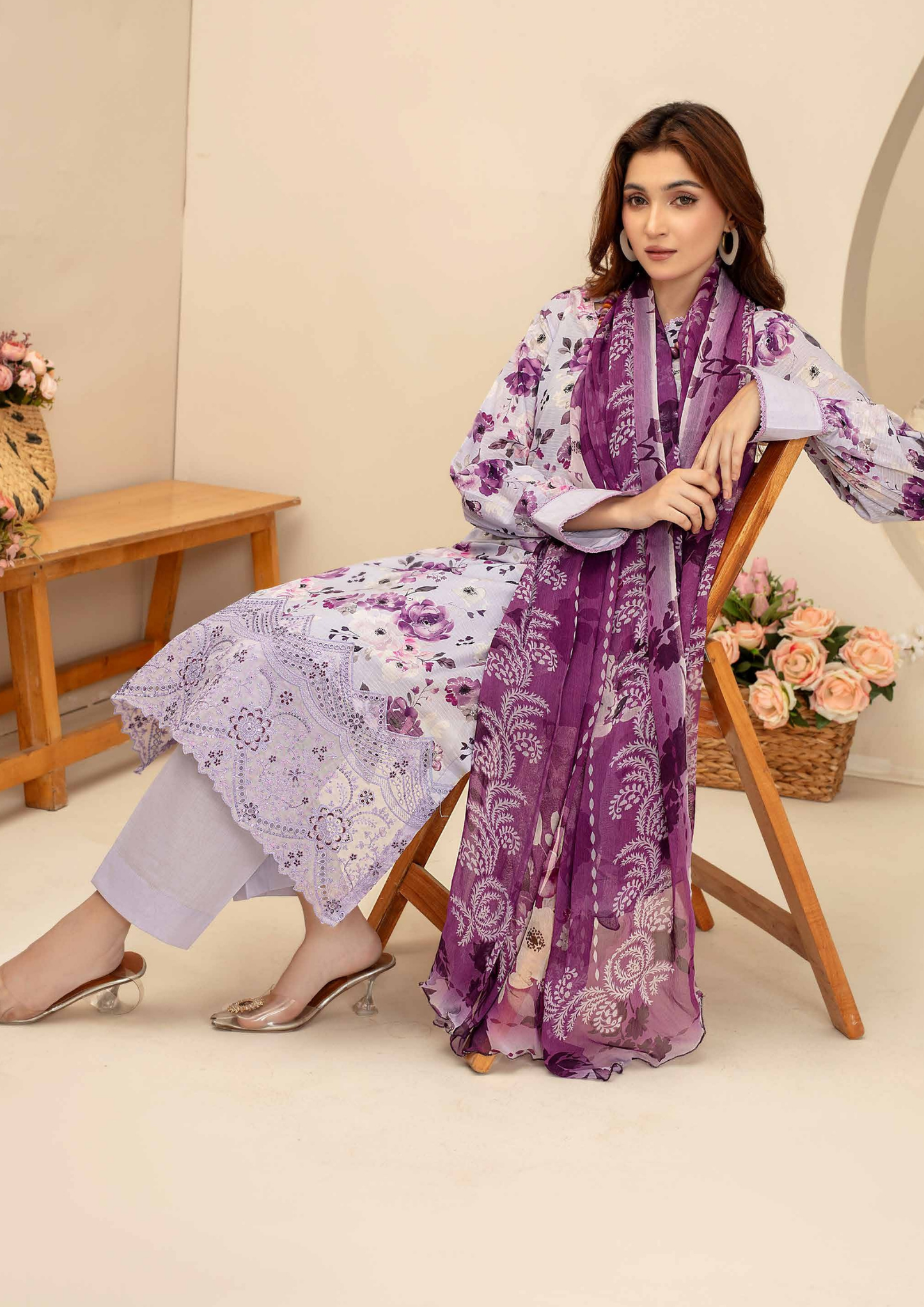 AQAS - Unstitched 3-Piece Digital Printed