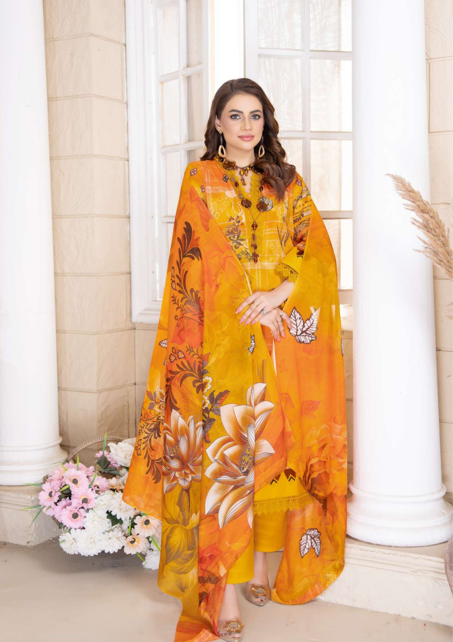 KAJAL - Unstitched 3-Piece Digital Lawn