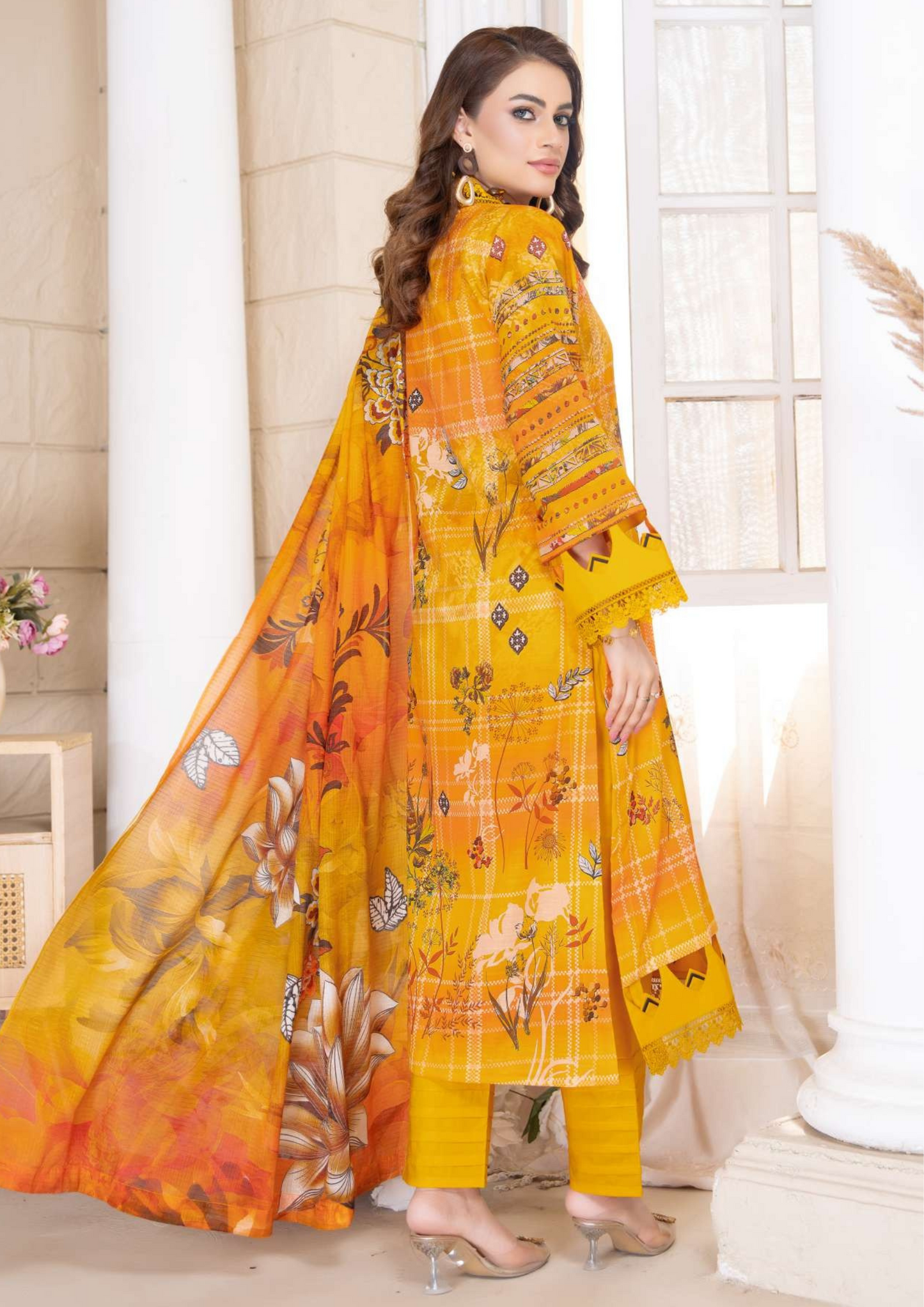 KAJAL - Unstitched 3-Piece Digital Lawn