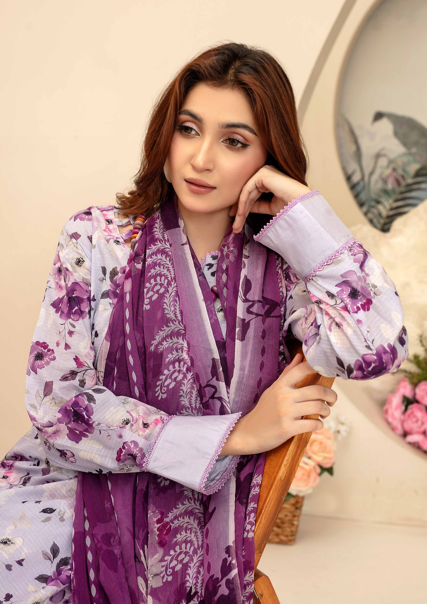 AQAS - Unstitched 3-Piece Digital Printed