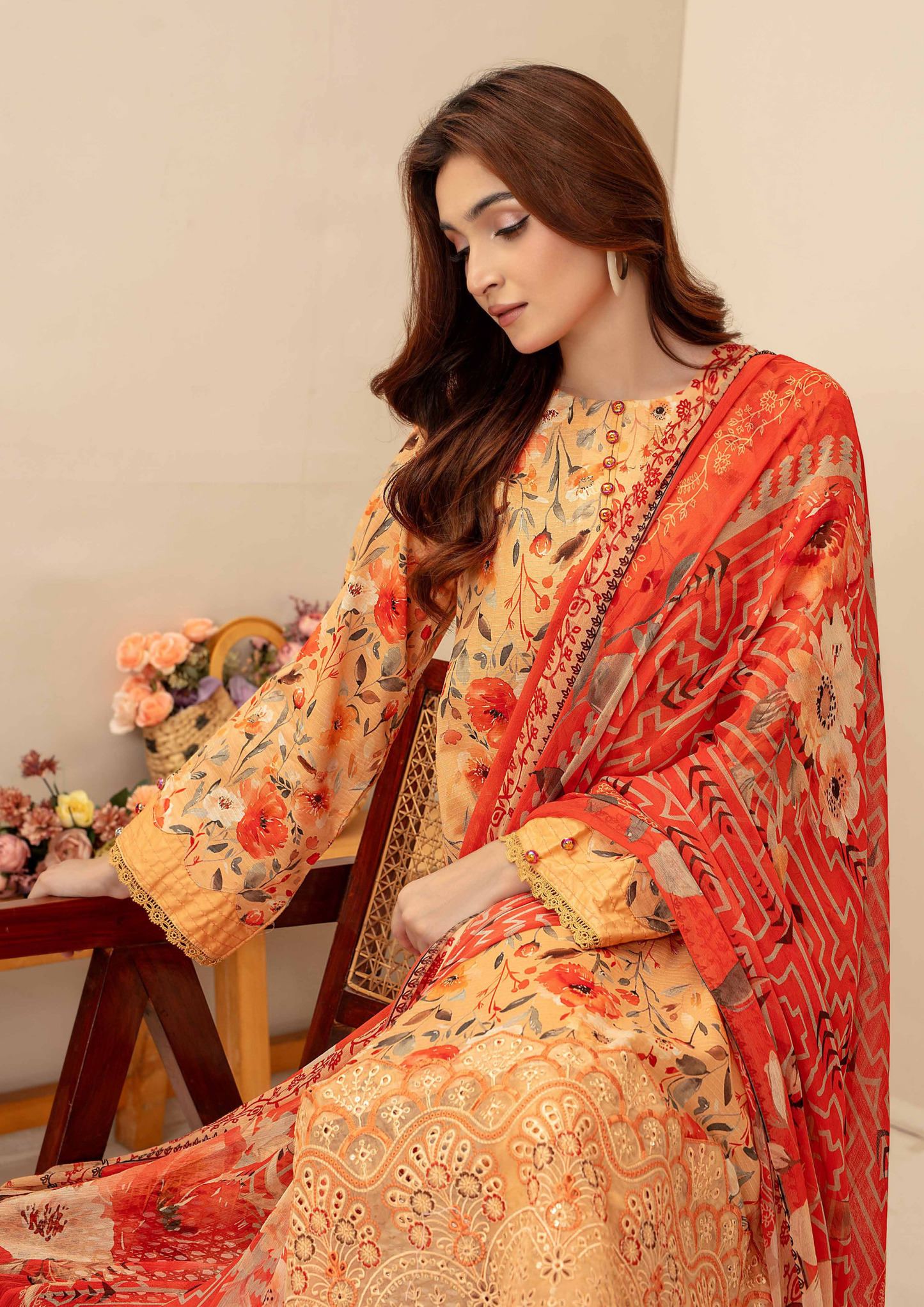 AQAS - Unstitched 3-Piece Digital Printed