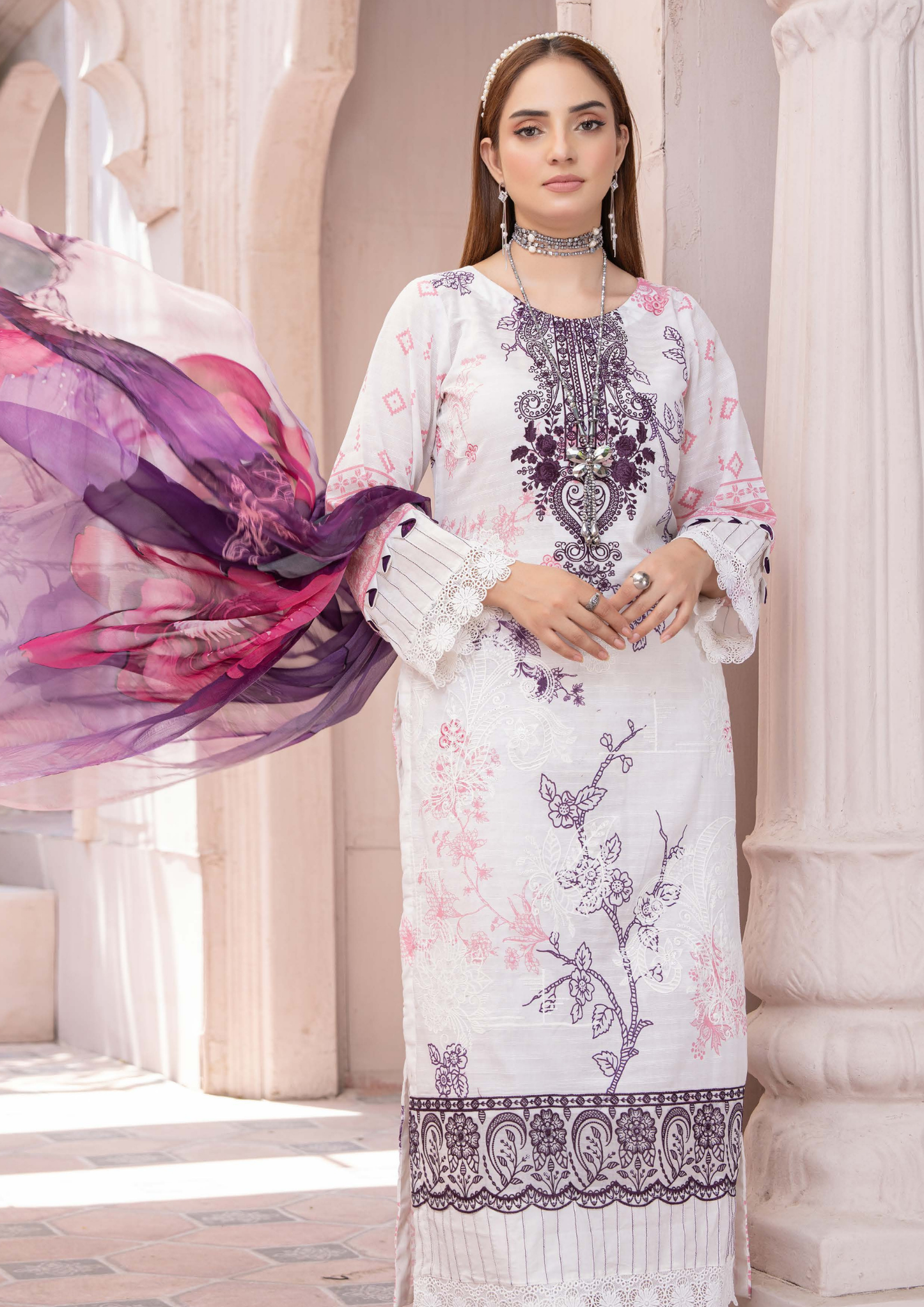 DHAGAY - Unstitched 3-Piece Embroidered Lawn