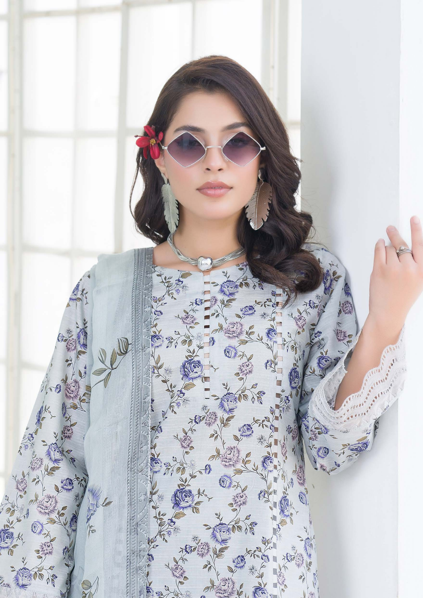 PEHNAWAA - Unstitched 3-Piece Digital Printed Lawn