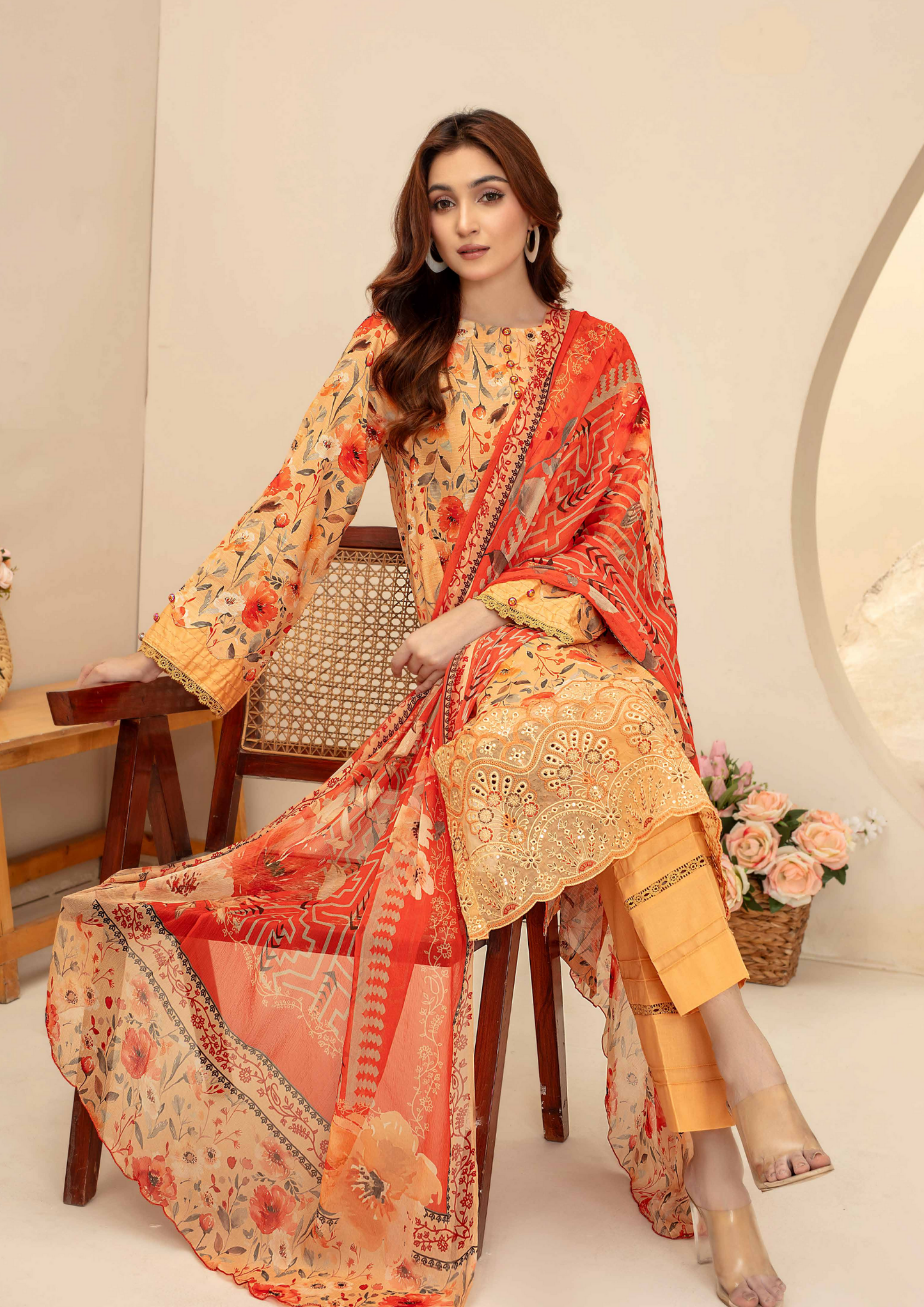AQAS - Unstitched 3-Piece Digital Printed