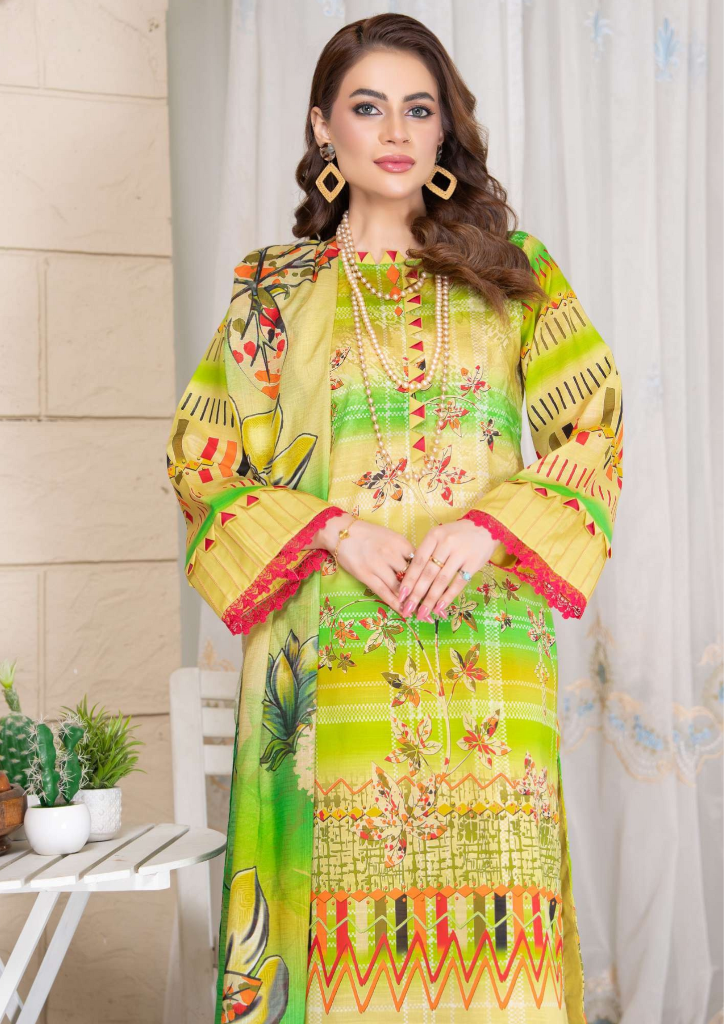 KAJAL - Unstitched 3-Piece Digital Lawn