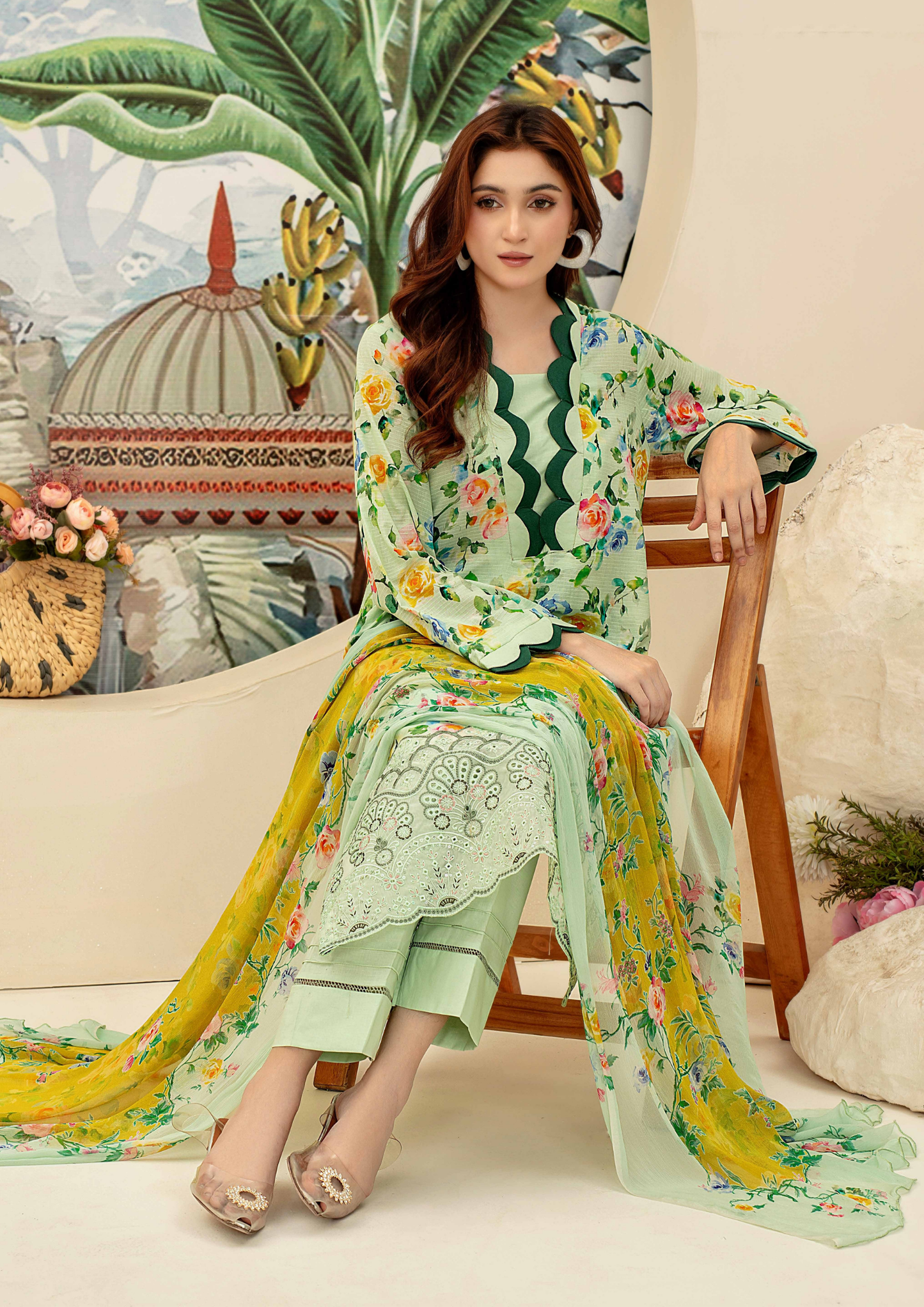 AQAS - Unstitched 3-Piece Digital Printed