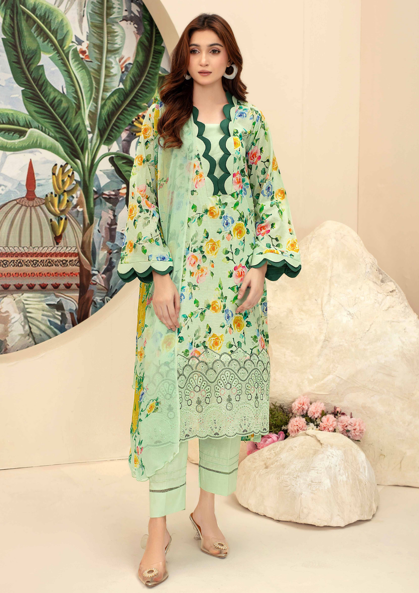 AQAS - Unstitched 3-Piece Digital Printed