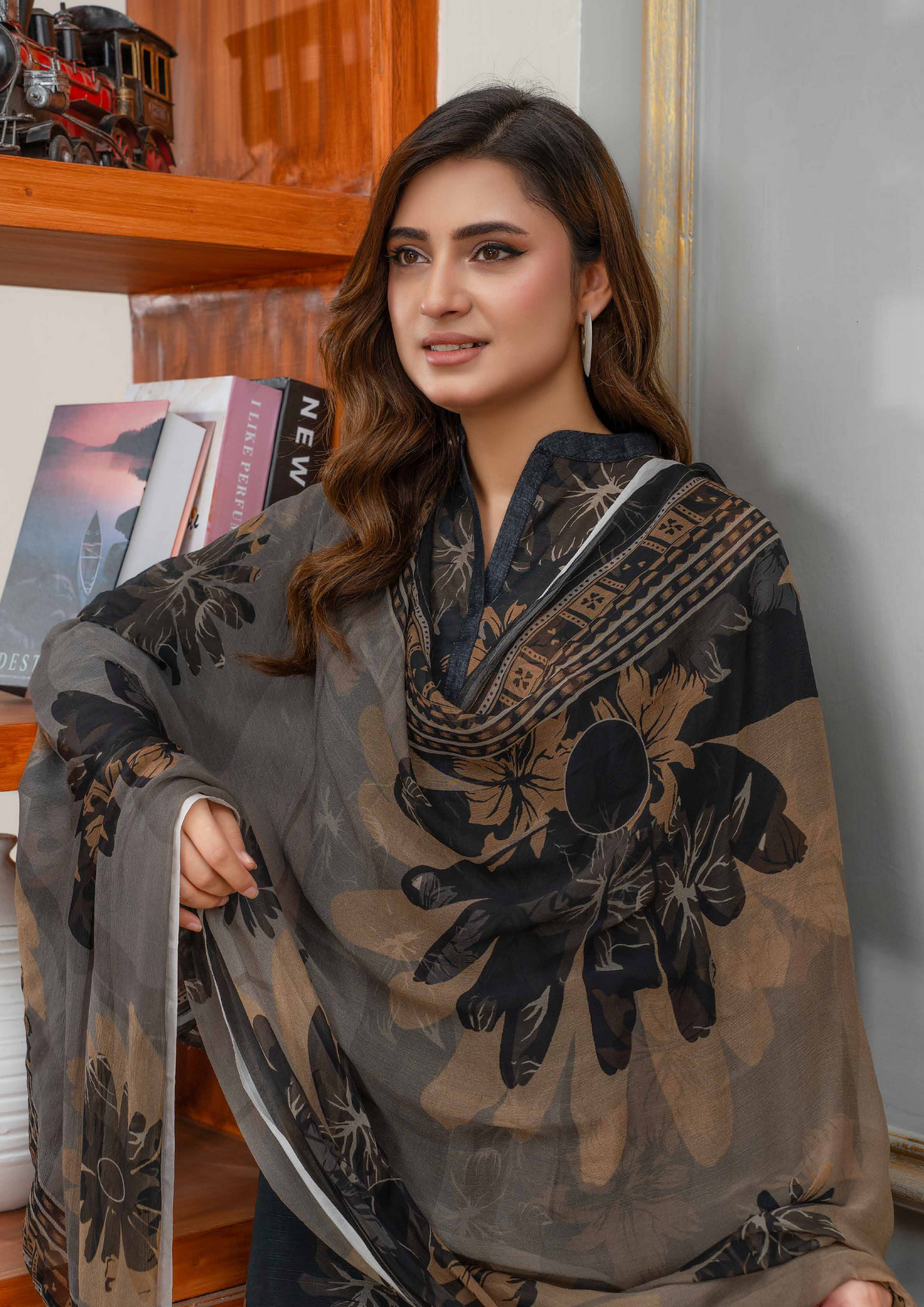 AROOHI - Unstitched 3-Piece Printed Lawn