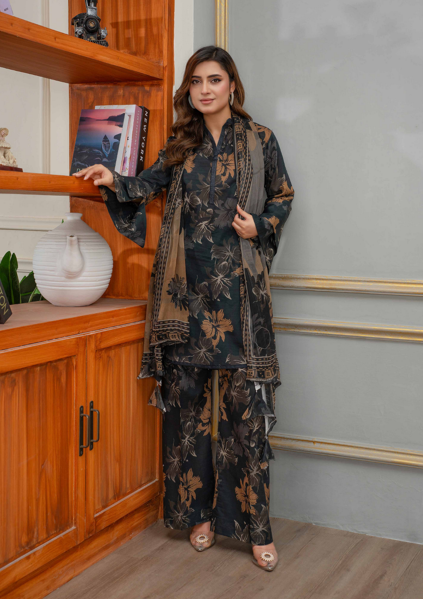 AROOHI - Unstitched 3-Piece Printed Lawn