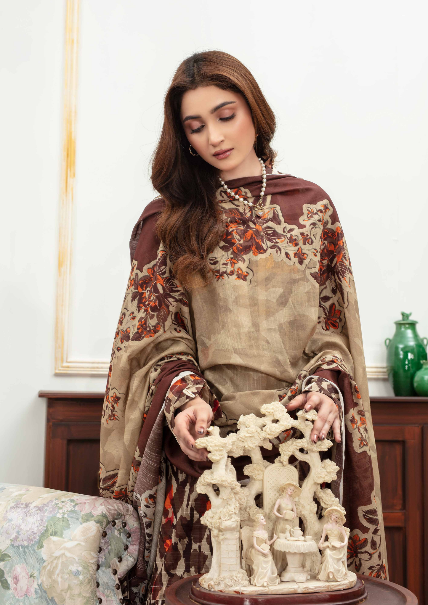 AROOHI - Unstitched 3-Piece Printed Lawn